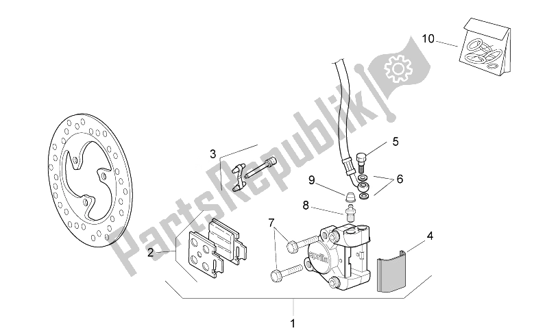 Tutte le parti per il Pinza Freno Anteriore del Aprilia SR 50 Carb MY 2014