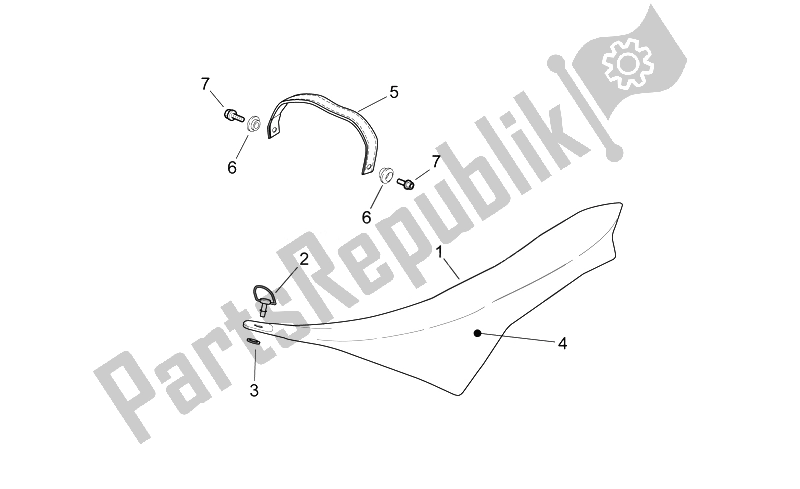 Todas as partes de Selim do Aprilia RXV SXV 450 550 VDB Merriman 2008