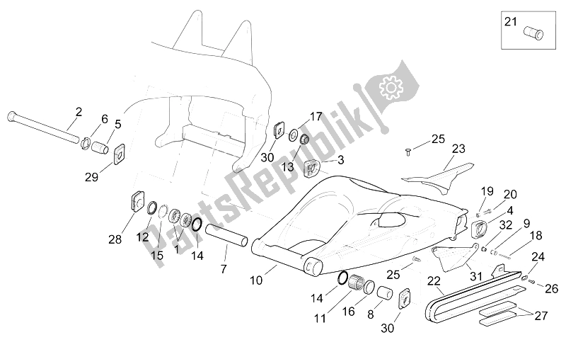 Todas las partes para Brazo Oscilante de Aprilia RSV Mille SP 1000 1999