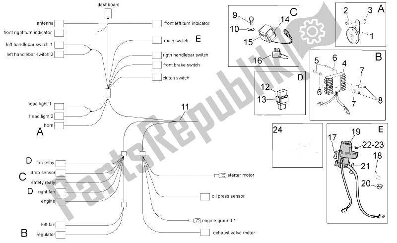 Toutes les pièces pour le Système électrique I du Aprilia RSV4 Aprc Factory ABS 1000 2013