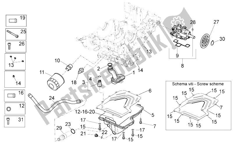 Tutte le parti per il Lubrificazione del Aprilia RSV4 R 1000 2009