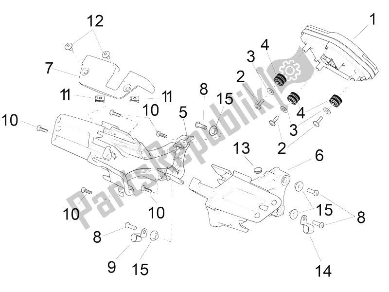 Tutte le parti per il Strumenti del Aprilia RSV4 Racing Factory L E USA 1000 2016