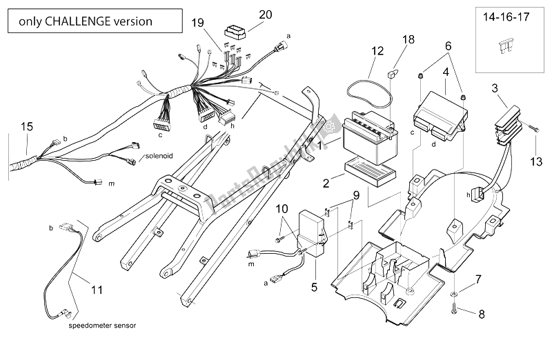 All parts for the Electrical System - Challenge Vers. Of the Aprilia RS 250 1998