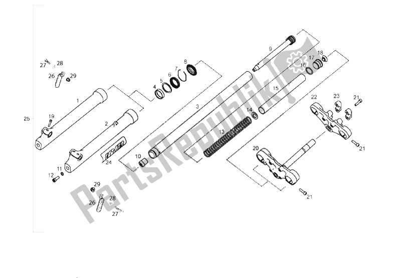 Tutte le parti per il Forcella Anteriore del Aprilia RX SX 50 2011