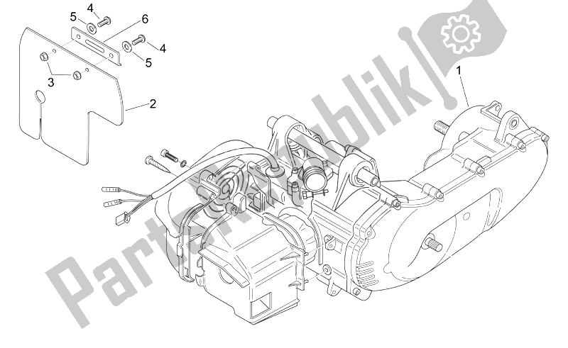 Toutes les pièces pour le Moteur du Aprilia Scarabeo 50 2T E2 NET 2009