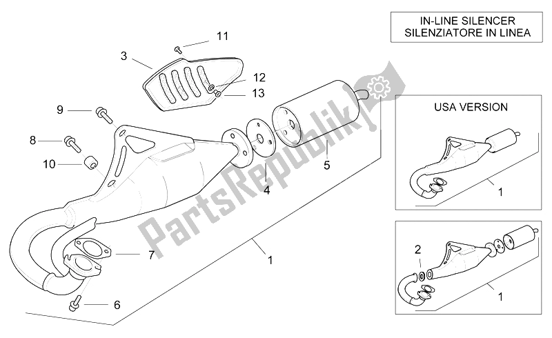 All parts for the Exhaust Unit 