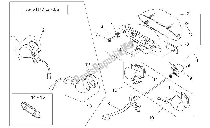 All parts for the Lights Ii of the Aprilia Pegaso 650 1997