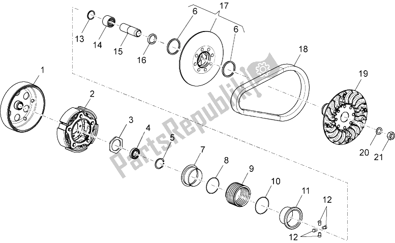 All parts for the Transmission Iii of the Aprilia NA 850 Mana GT 2009