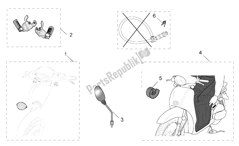 Todas las partes para Acc. - Varios de Aprilia Scarabeo 50 2T ENG Minarelli 2000