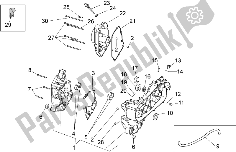 Wszystkie części do Korbowód Aprilia Scarabeo 125 200 I E Light 2011