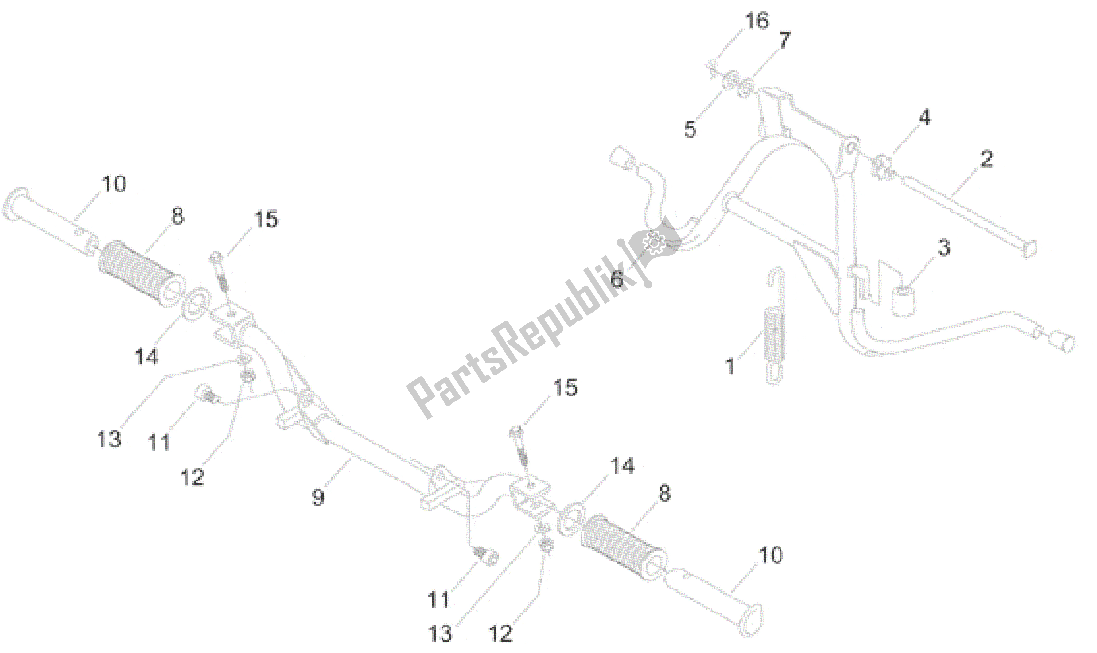 All parts for the Foot Rests - Lateral Stand of the Aprilia Amico 50 1996 - 1998