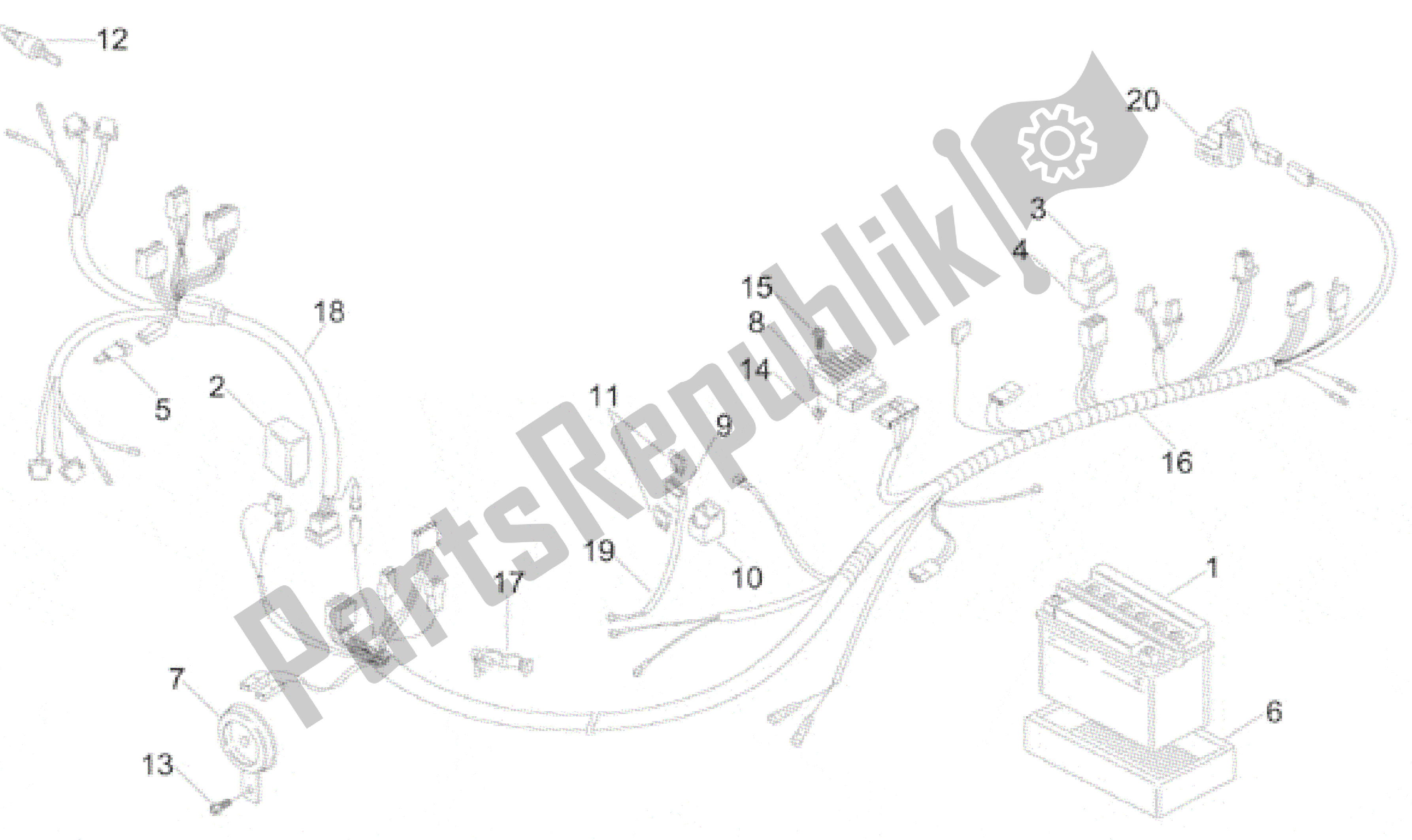 All parts for the Electrical System of the Aprilia Amico 50 1996 - 1998