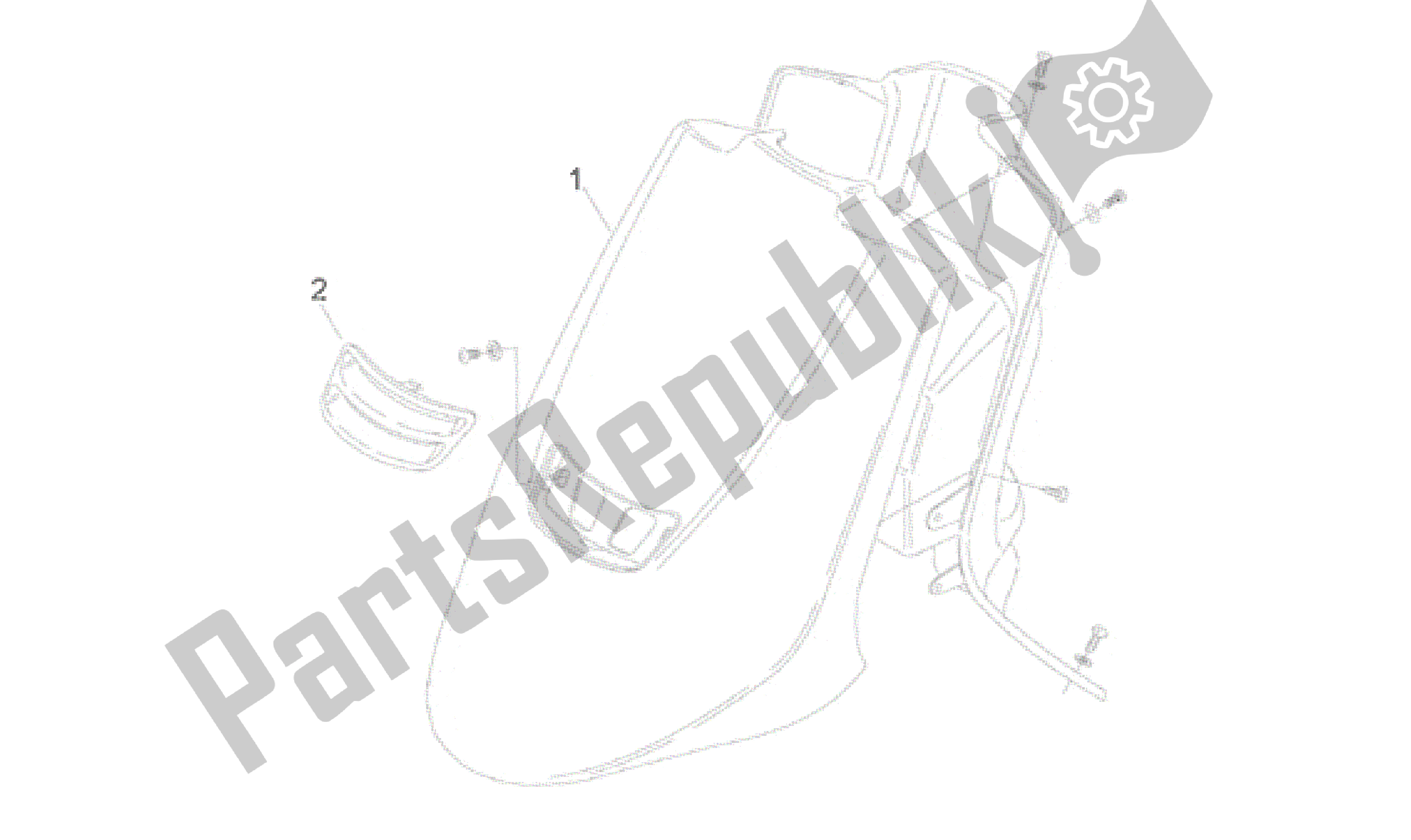 All parts for the Front Body Iii of the Aprilia Amico 50 1996 - 1998