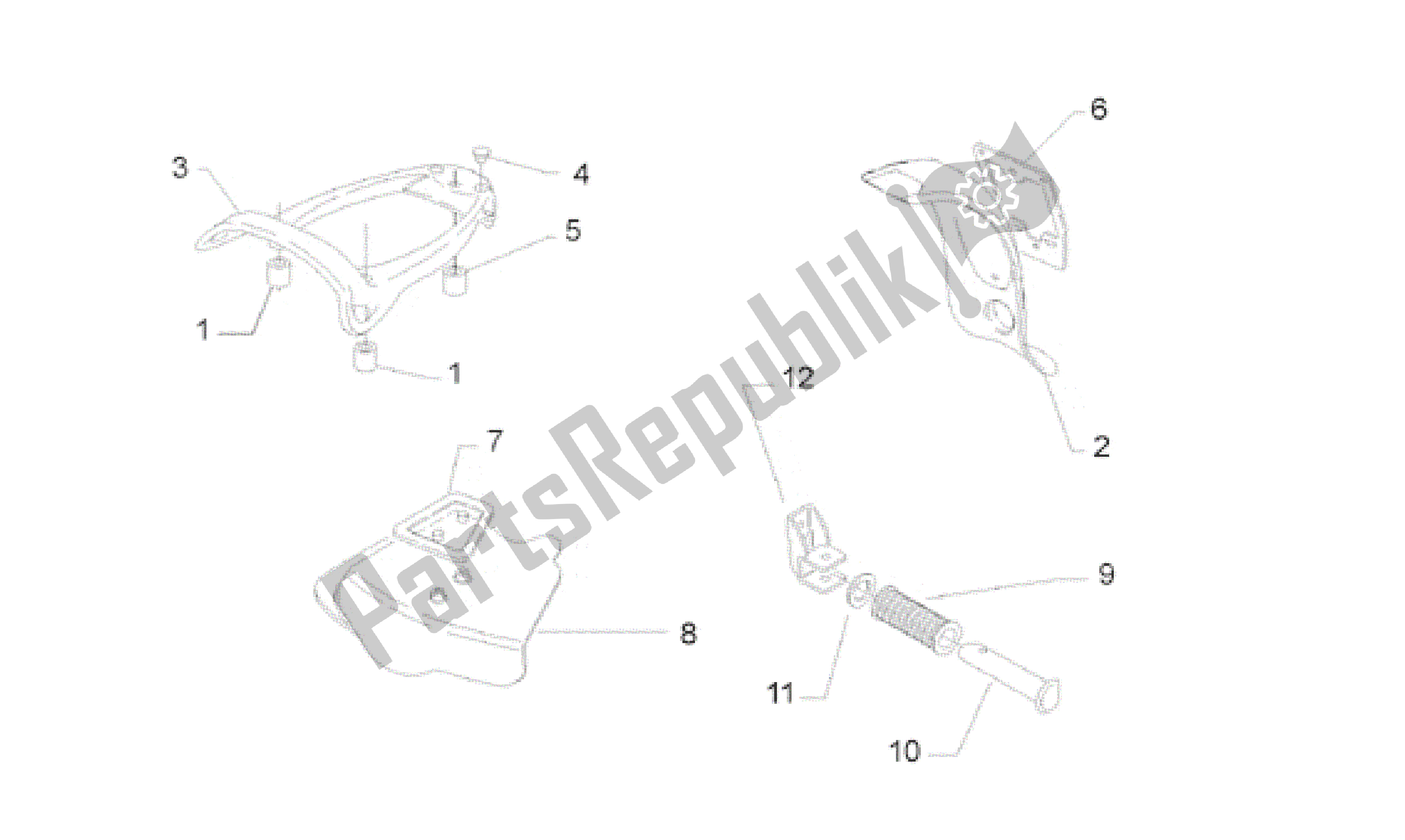 Alle onderdelen voor de Achterspatbord van de Aprilia Scarabeo 50 1993 - 1997