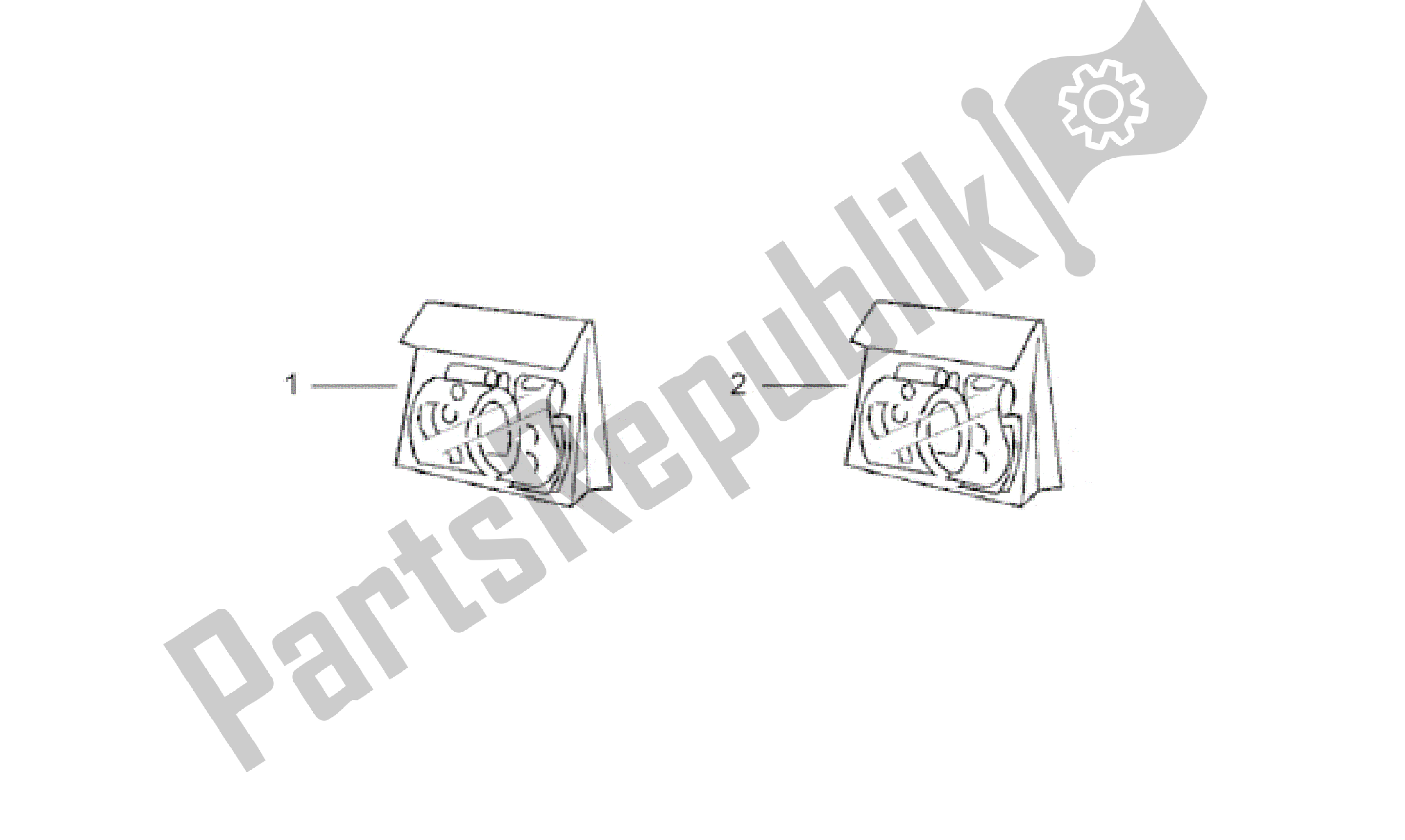 All parts for the Plate Set And Decal of the Aprilia Scarabeo 50 1993 - 1997