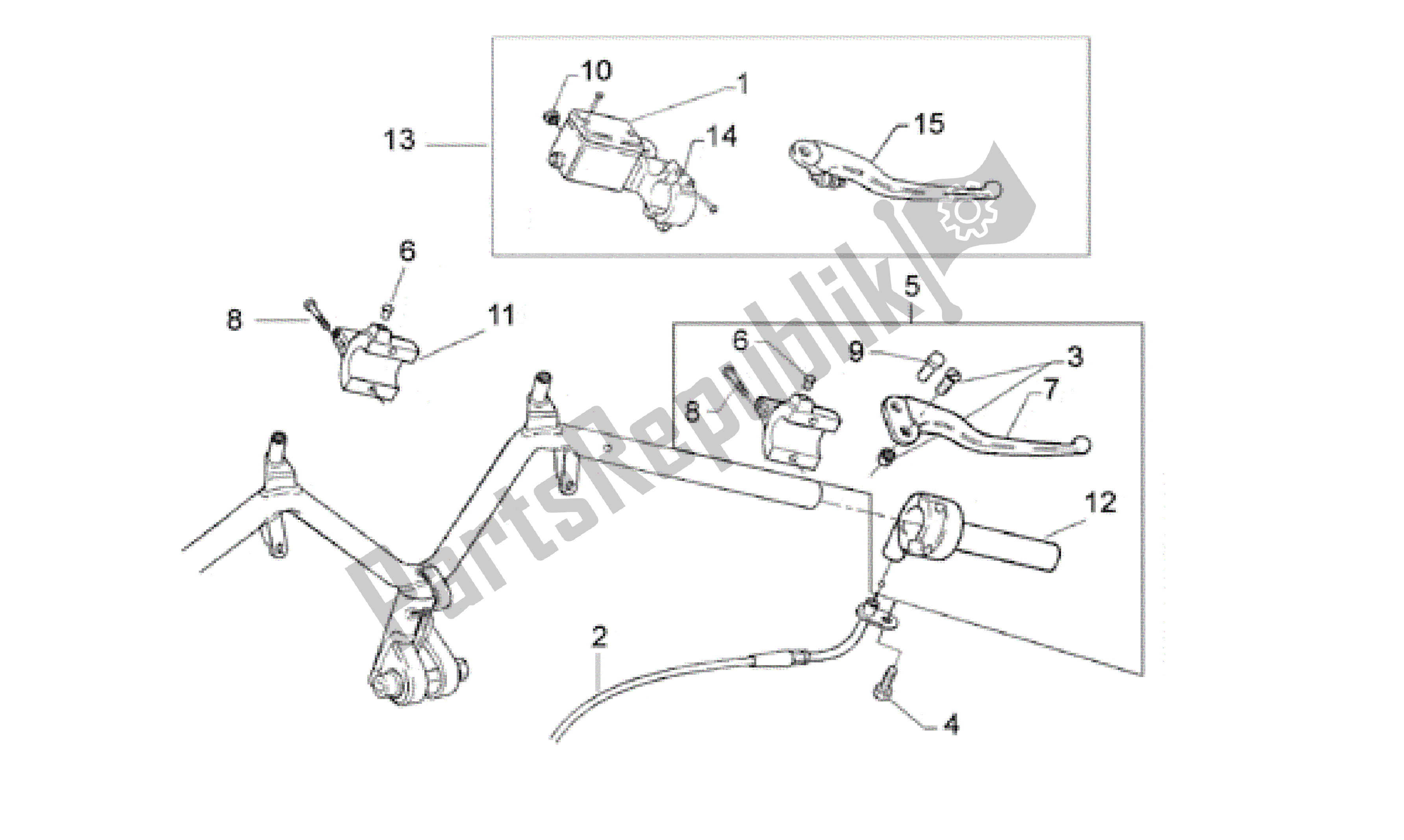 Toutes les pièces pour le Contrôles Rh du Aprilia Scarabeo 50 1993 - 1997