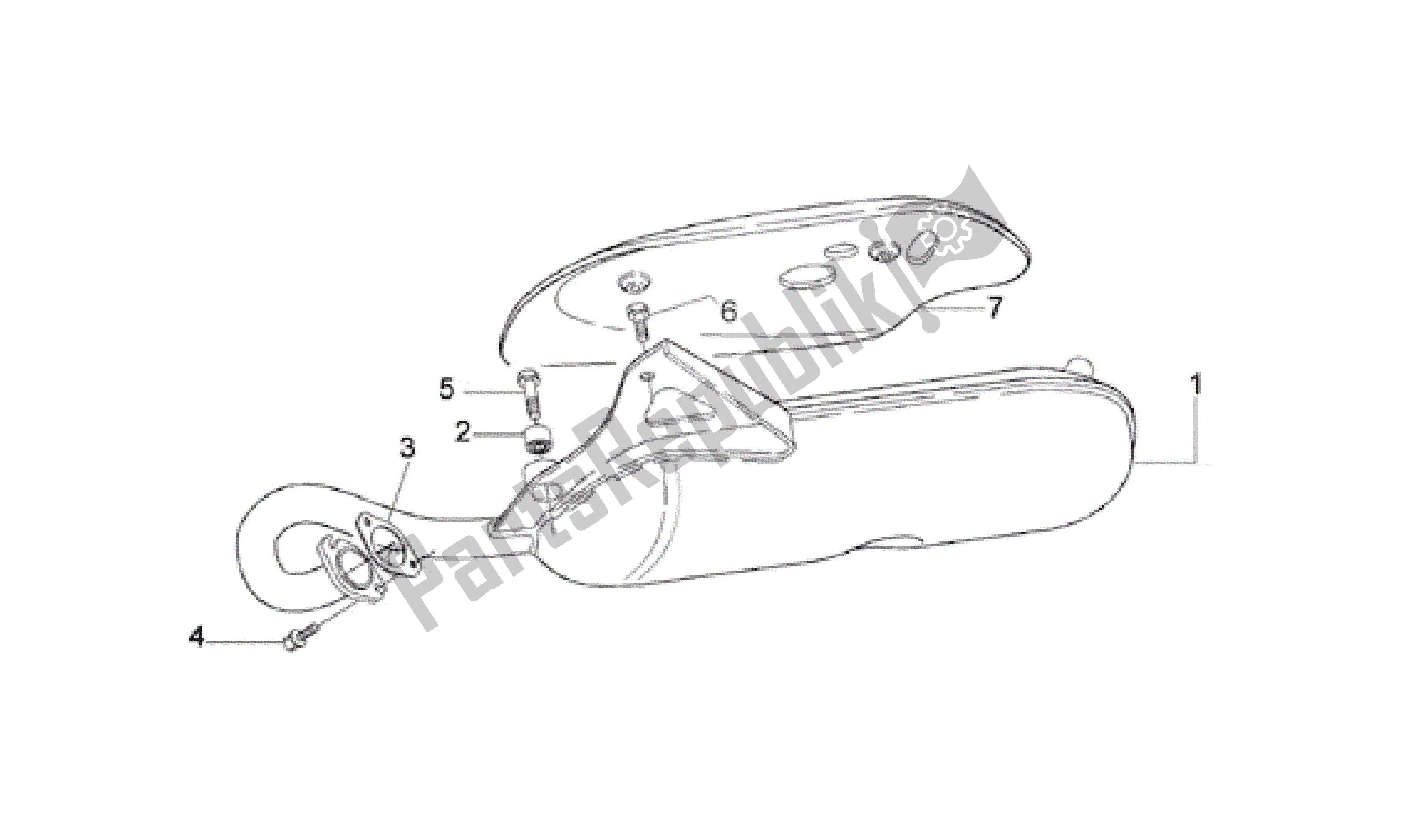 Wszystkie części do Rura Wydechowa Aprilia Scarabeo 50 1993 - 1997