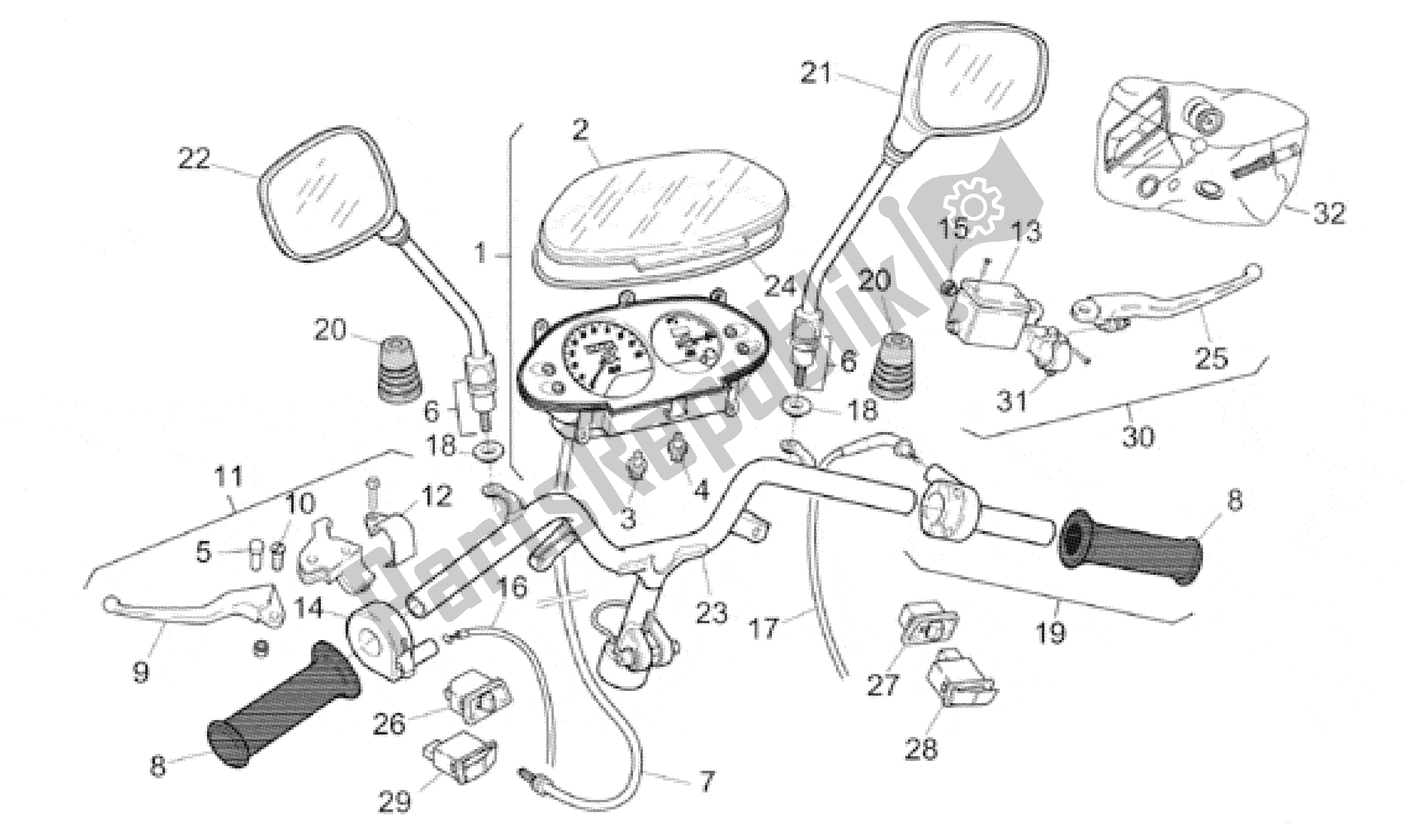 Todas las partes para Tablero de Aprilia Rally 50 1995 - 2003