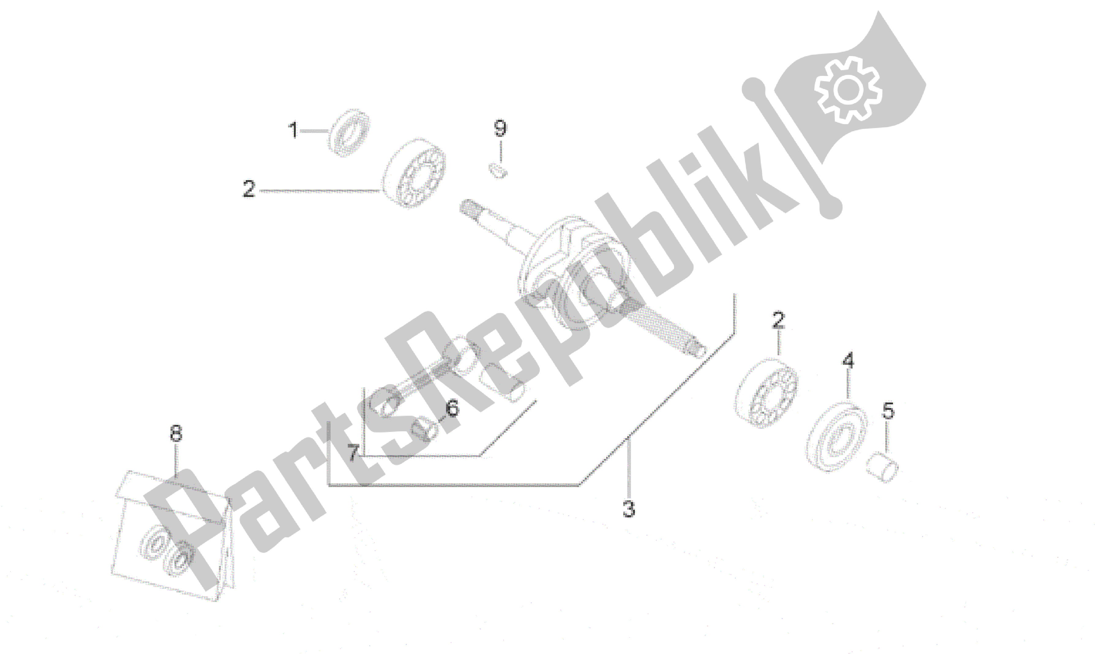 All parts for the Connecting Rod Group of the Aprilia Rally 50 1995 - 2003