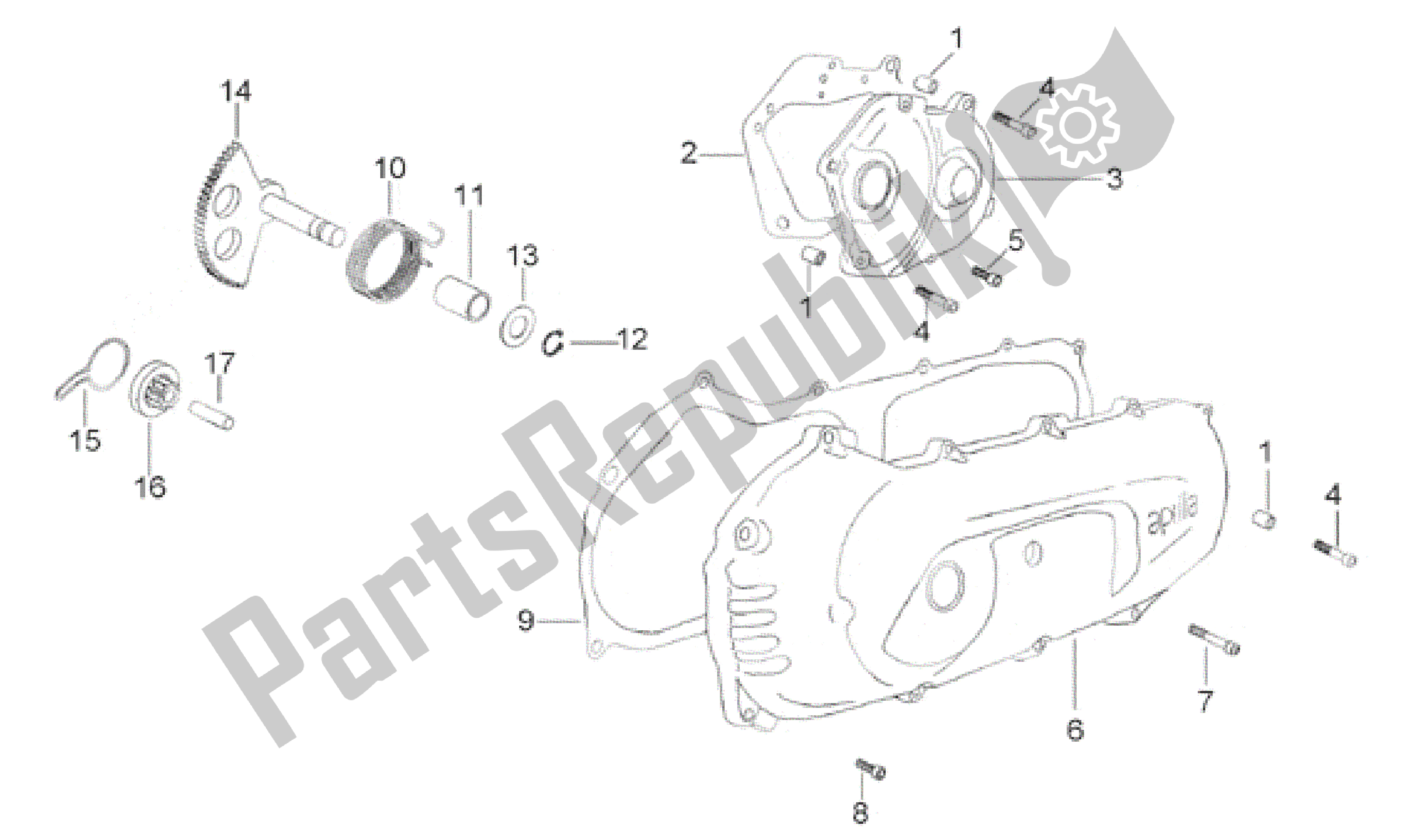 Todas as partes de Capas - Kick Starter do Aprilia Rally 50 1995 - 2003