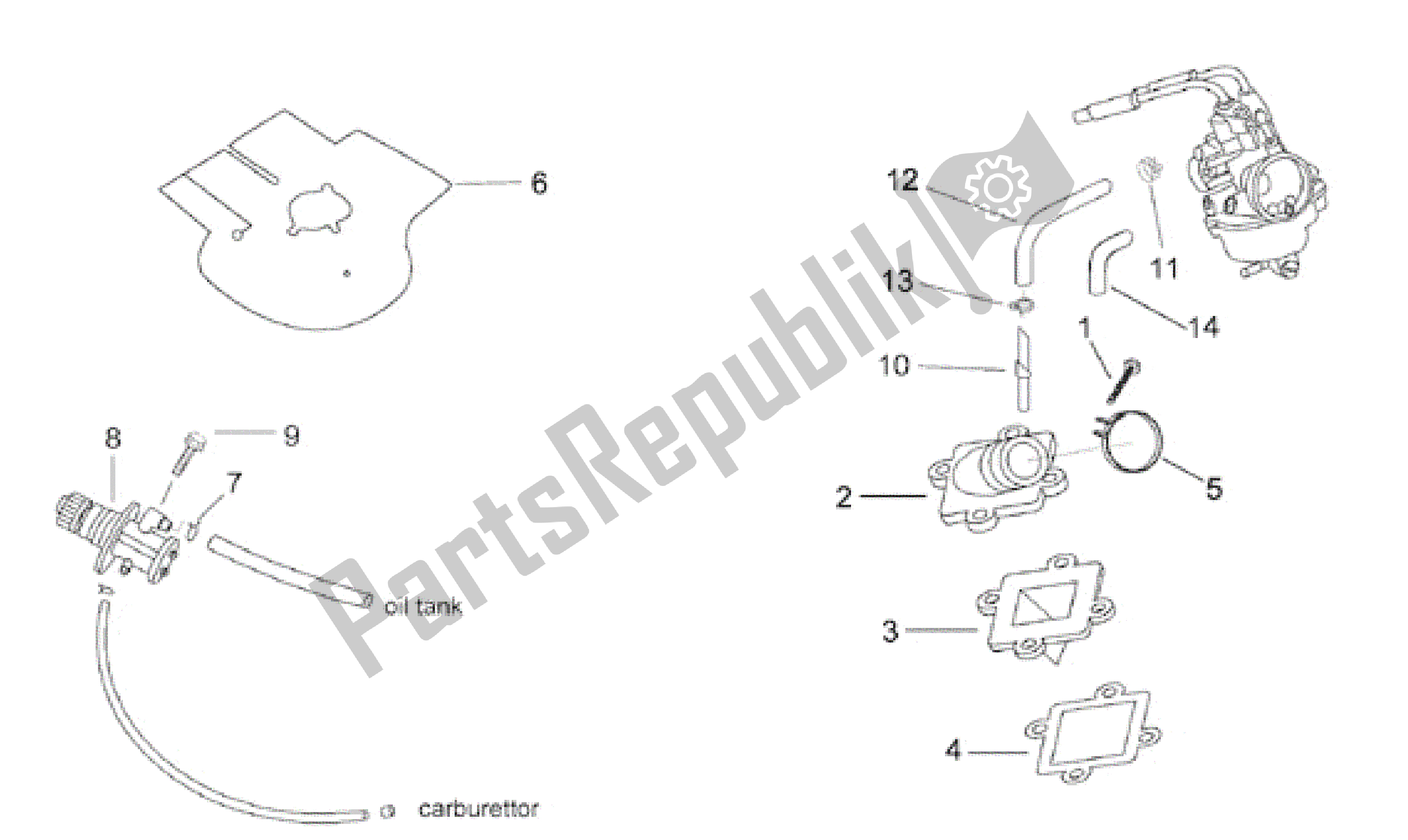 Todas las partes para Suministro - Bomba De Aceite de Aprilia Rally 50 1995 - 2003