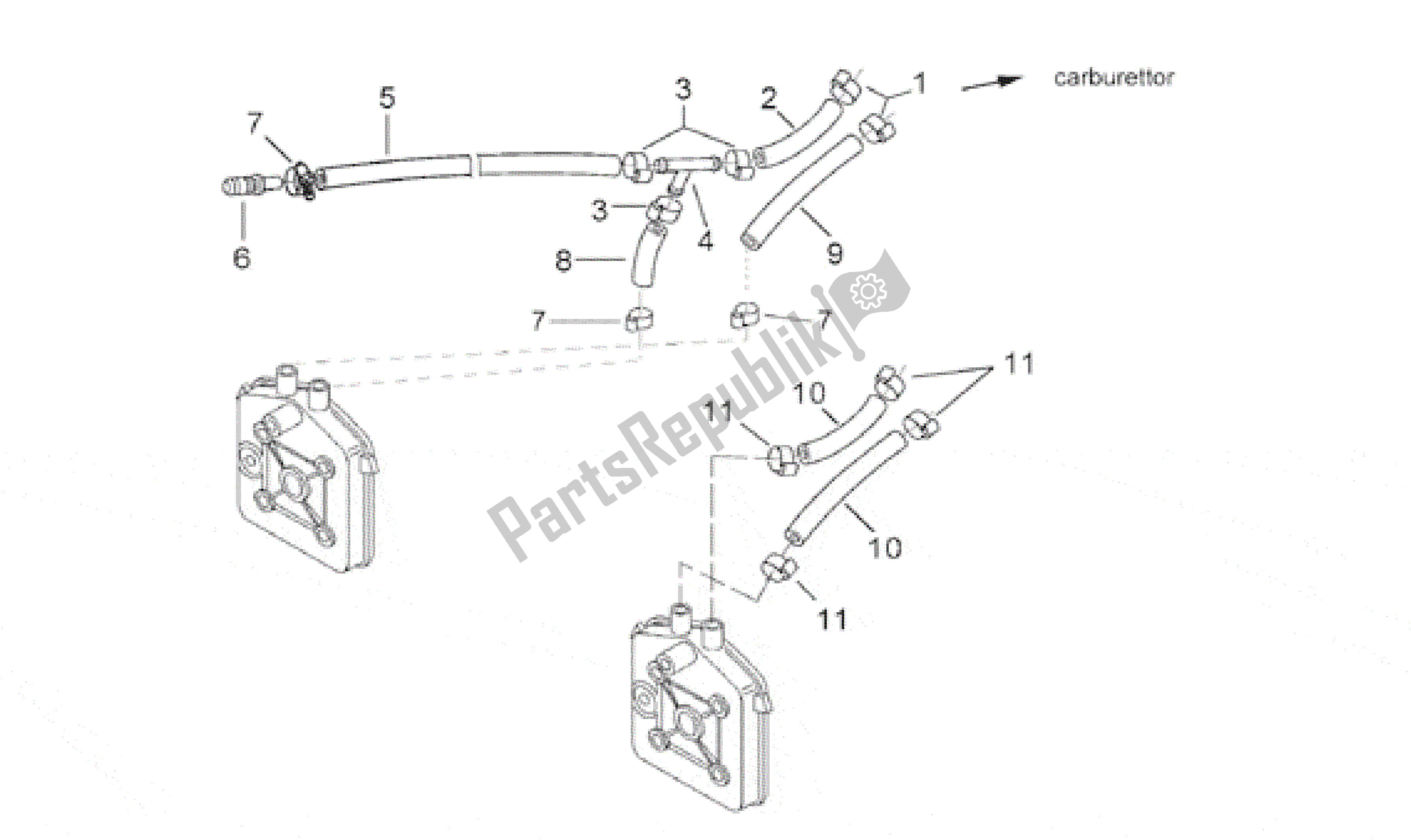 All parts for the Cylinder Head Ii of the Aprilia Rally 50 1996 - 1999