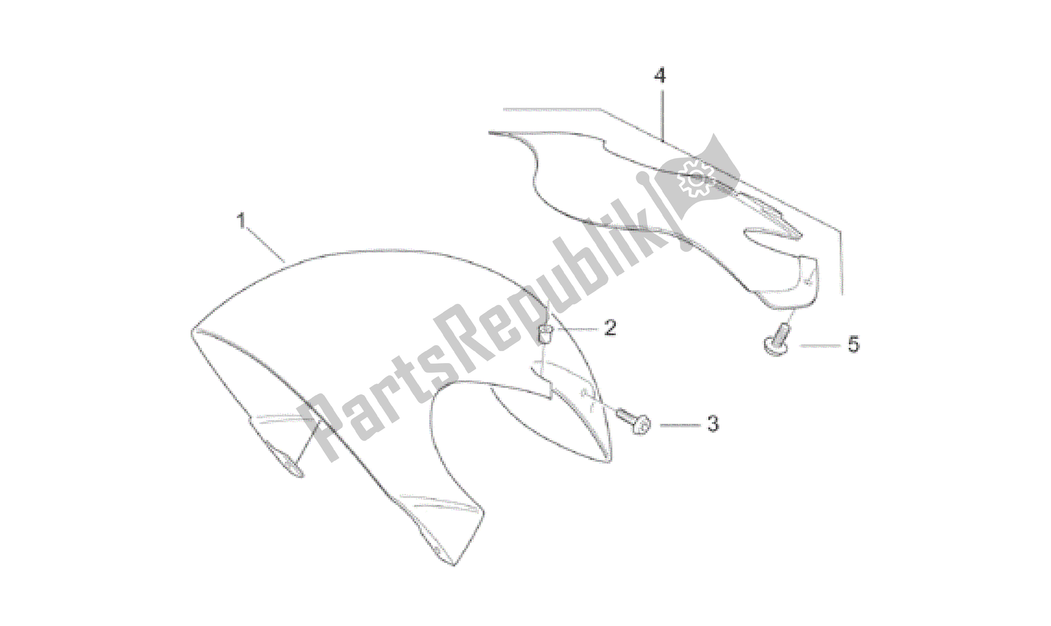 Toutes les pièces pour le Corps Avant V du Aprilia SR WWW 50 1997 - 2001