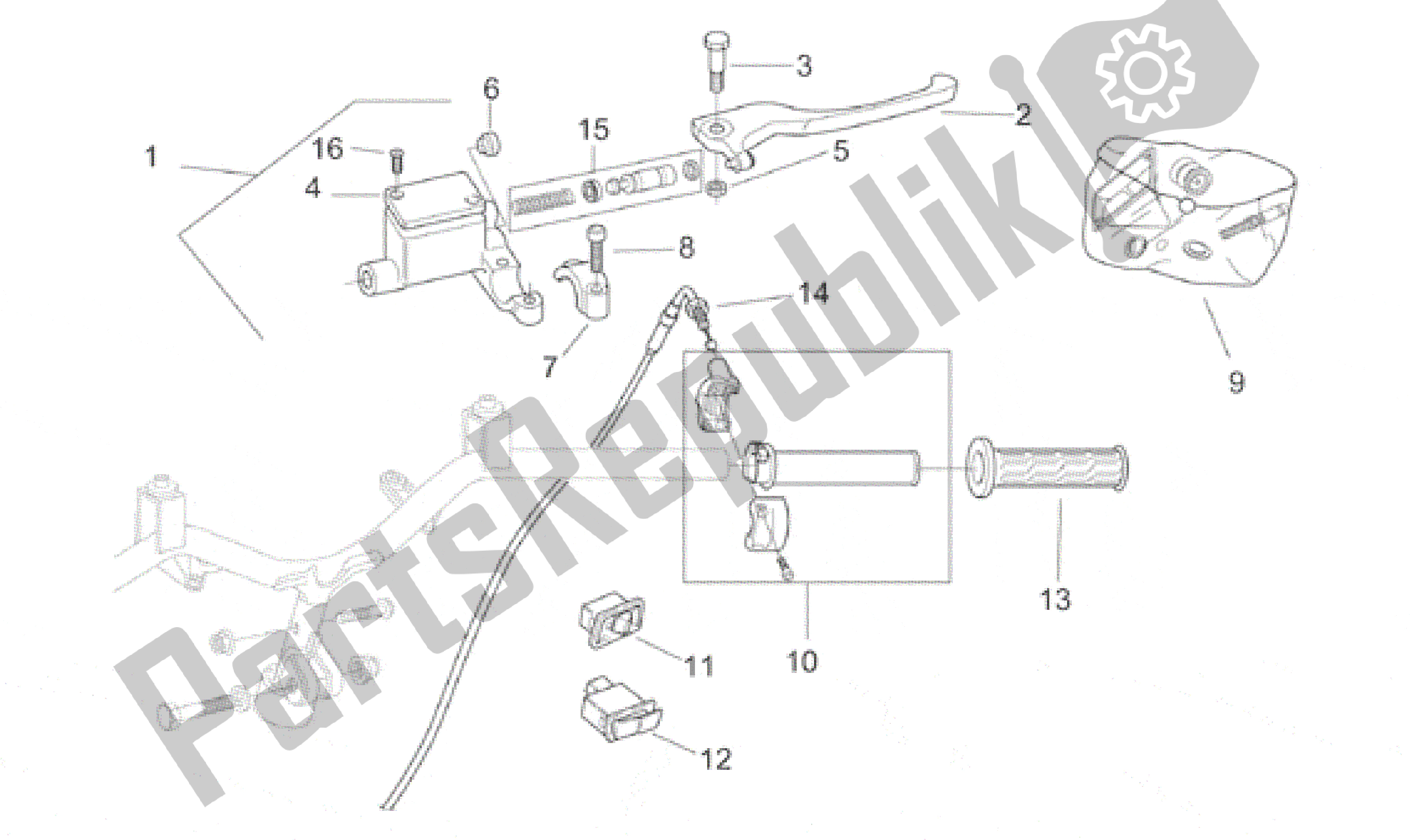 Toutes les pièces pour le Contrôles Ii du Aprilia SR WWW 50 1997 - 2001