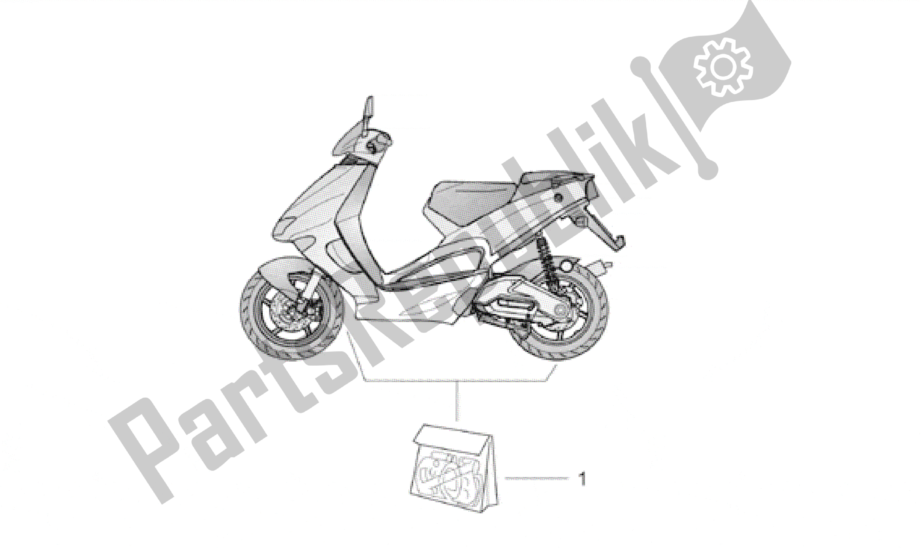 Alle Teile für das Zentraler Aufklebersatz des Aprilia SR WWW 50 1997 - 2001