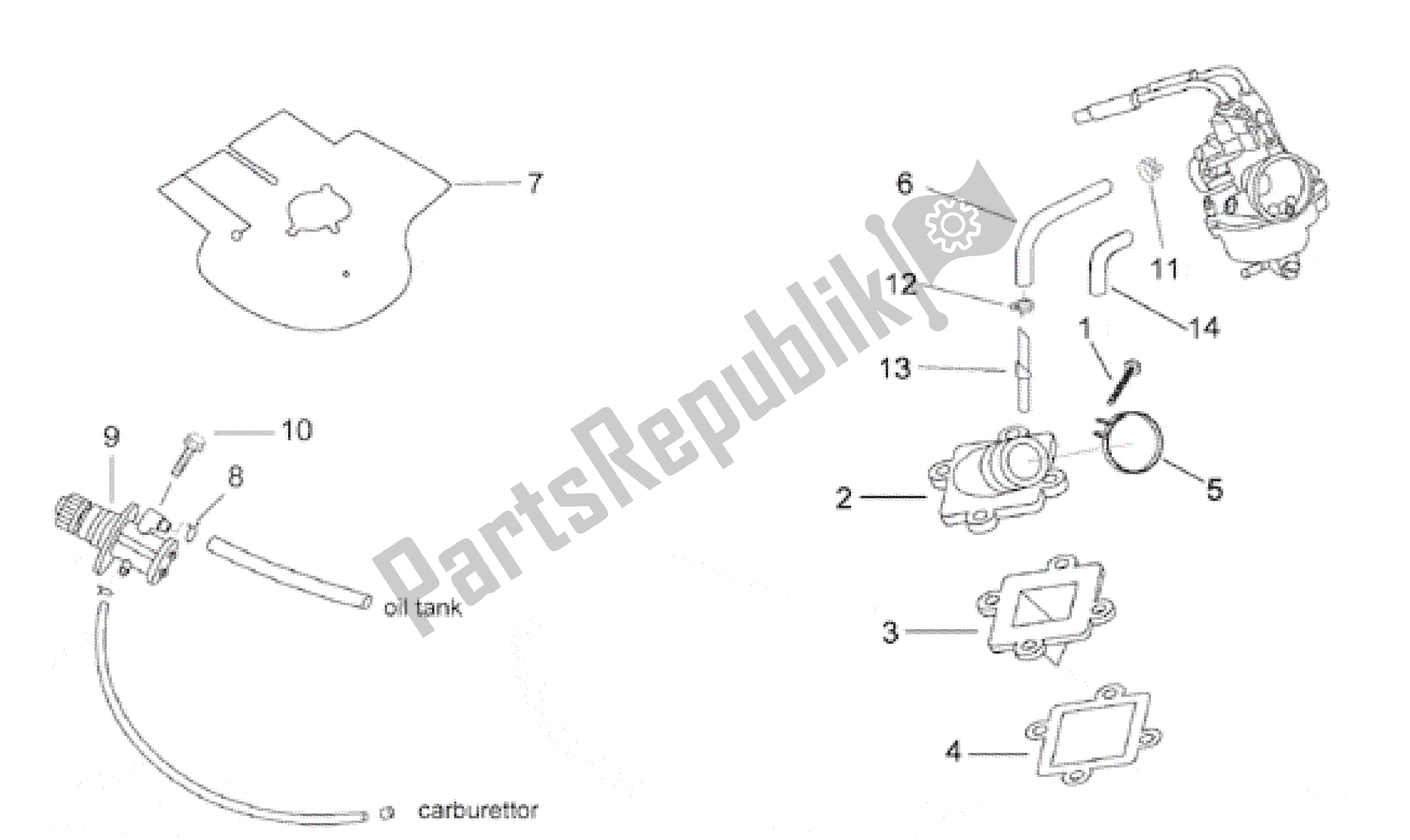 Toutes les pièces pour le Alimentation - Pompe à Huile du Aprilia SR WWW 50 1997 - 2001