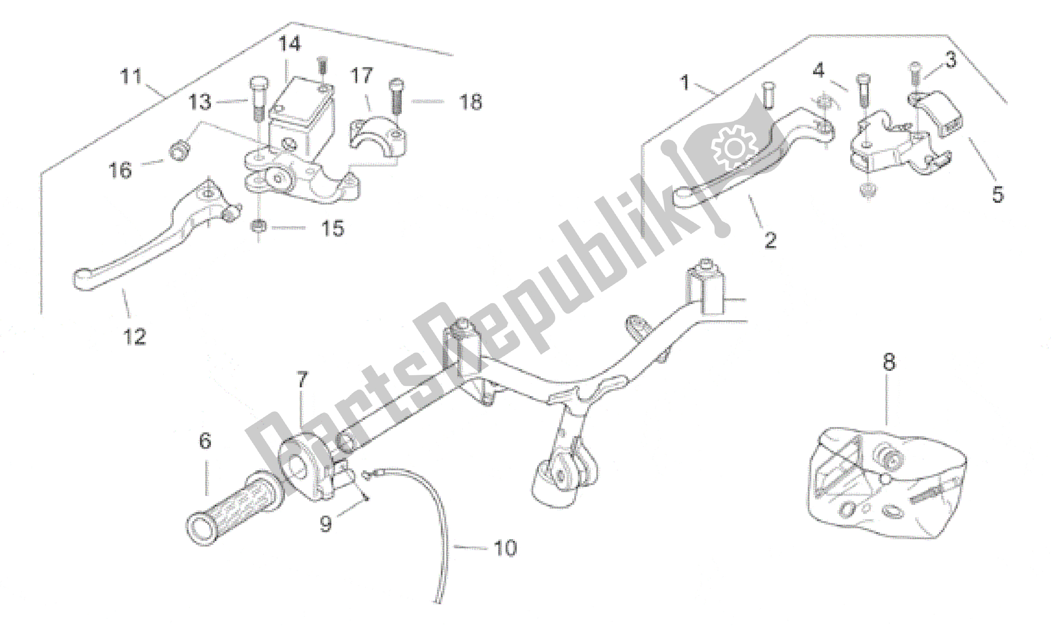 Todas as partes de Controla Eu do Aprilia SR WWW 50 1997 - 1999