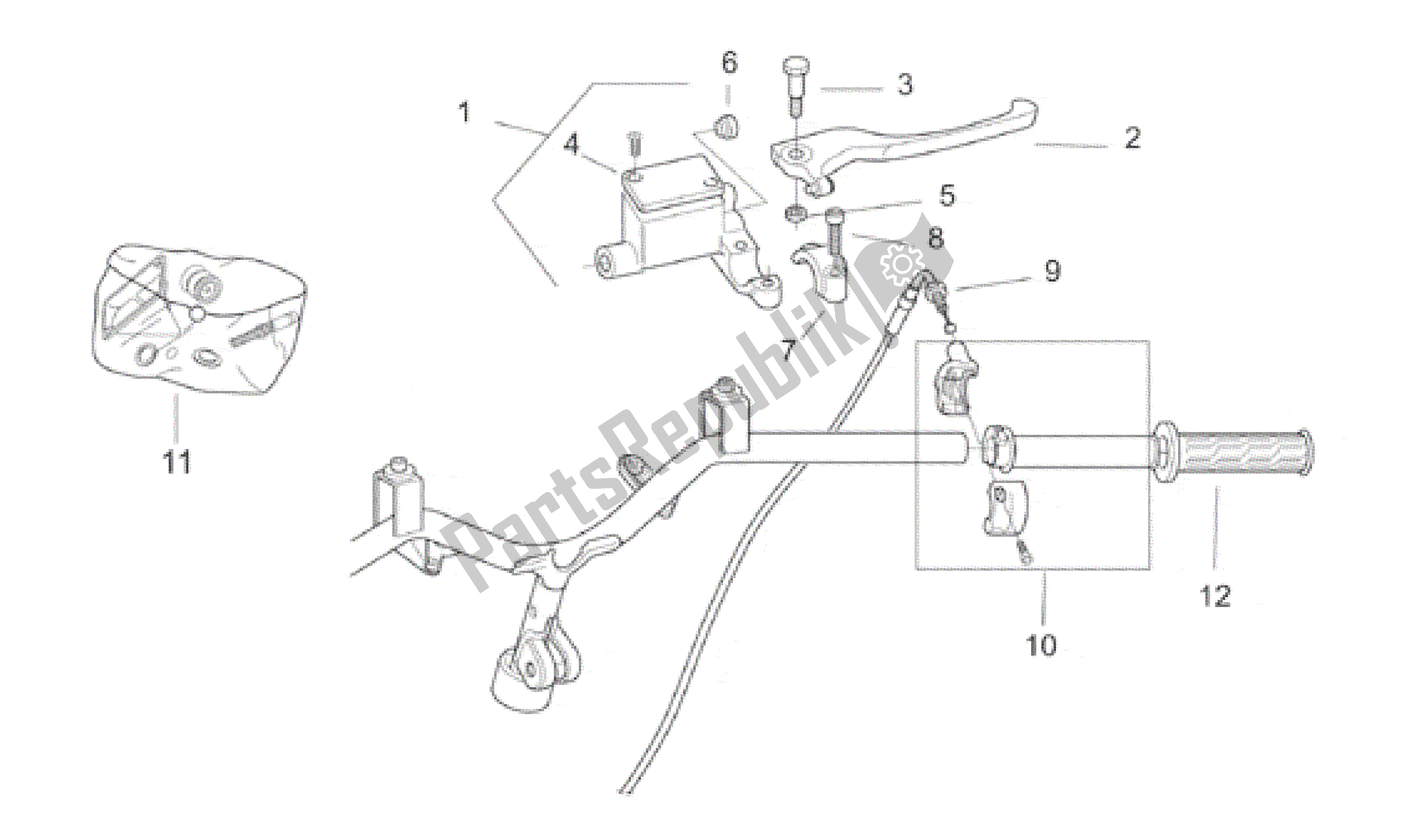 Toutes les pièces pour le Contrôles Ii du Aprilia SR WWW 50 1997 - 1999