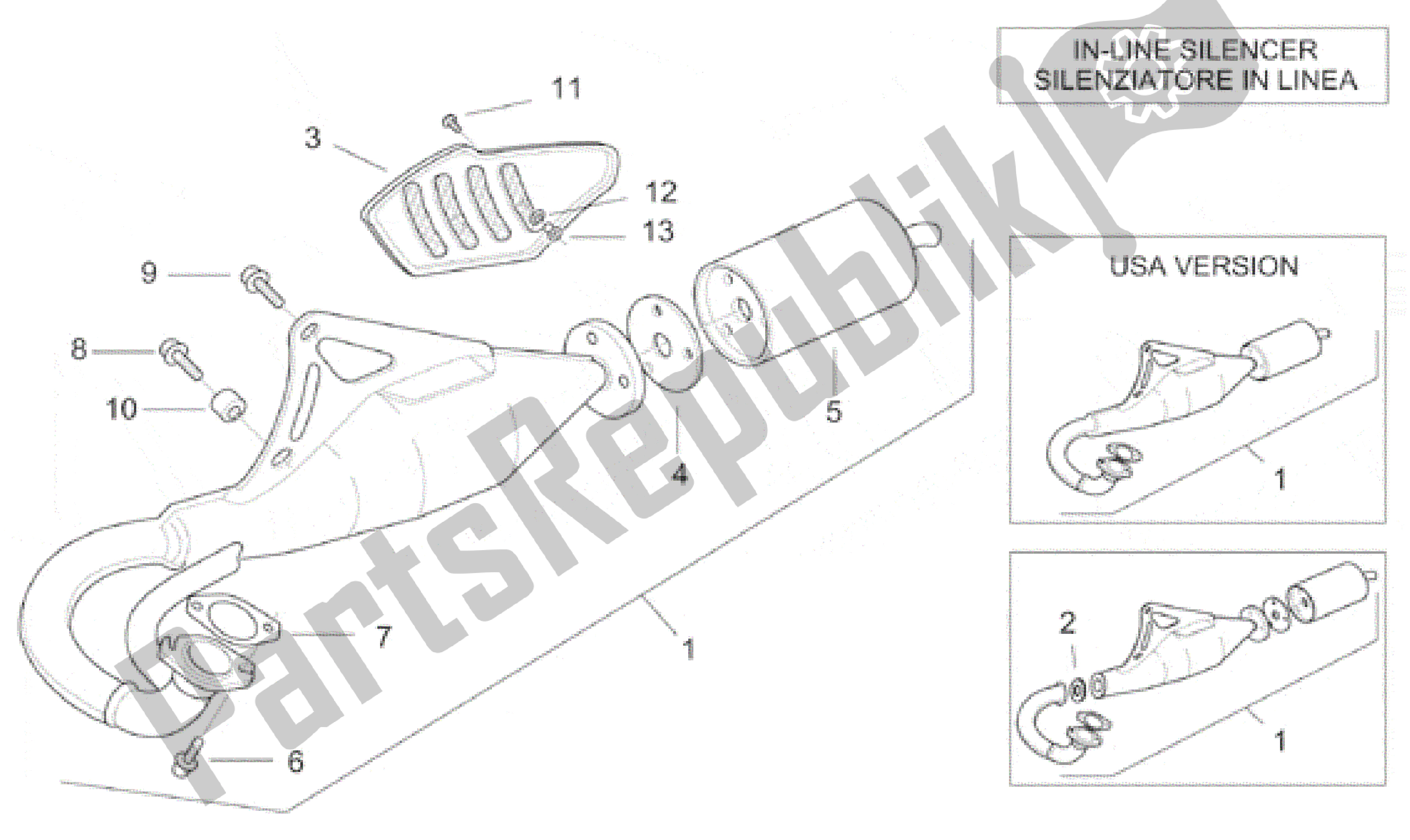 Tutte le parti per il Unità Di Scarico Veloce del Aprilia SR WWW 50 1997 - 1999