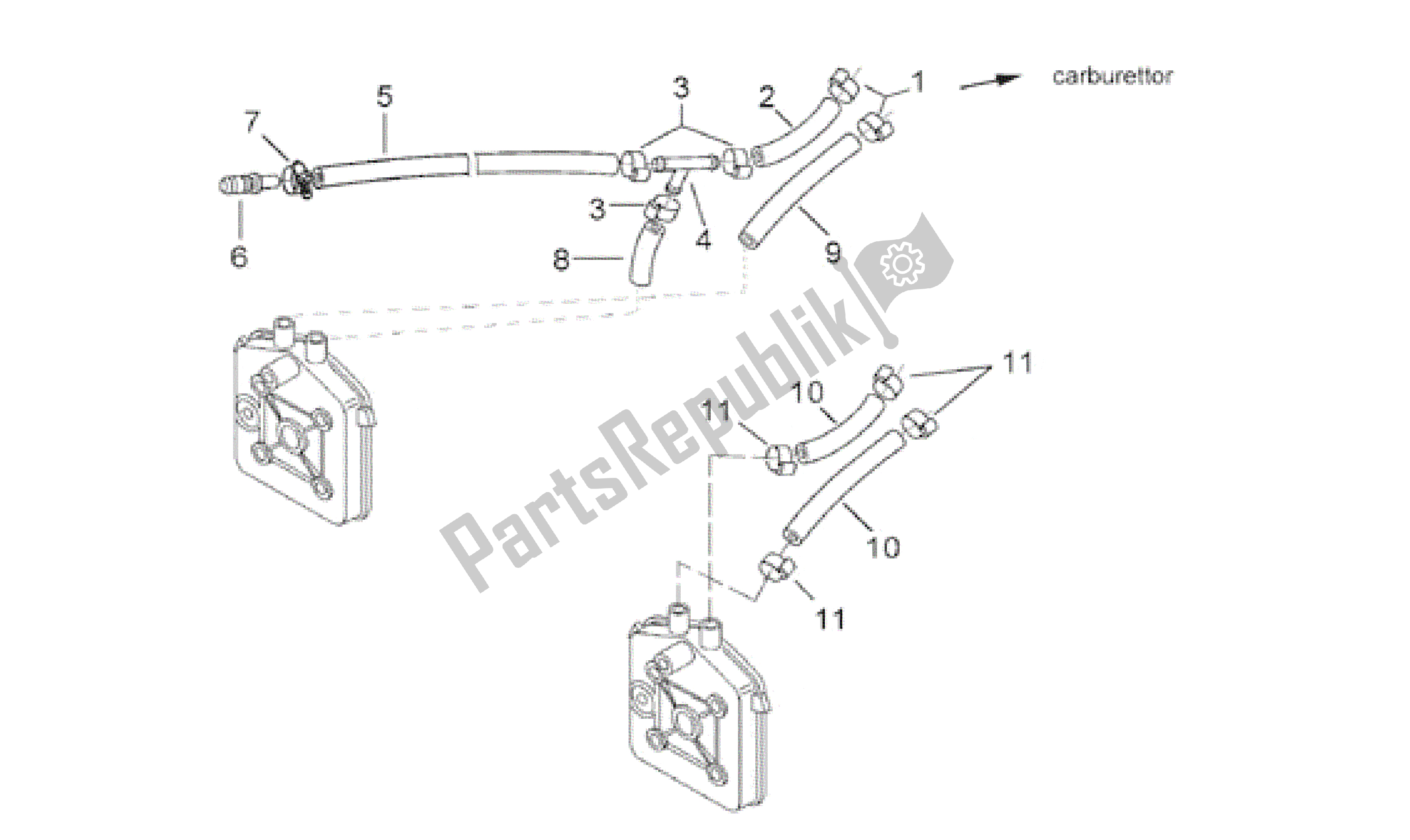 All parts for the Cylinder Head Ii of the Aprilia SR WWW 50 1997 - 1999