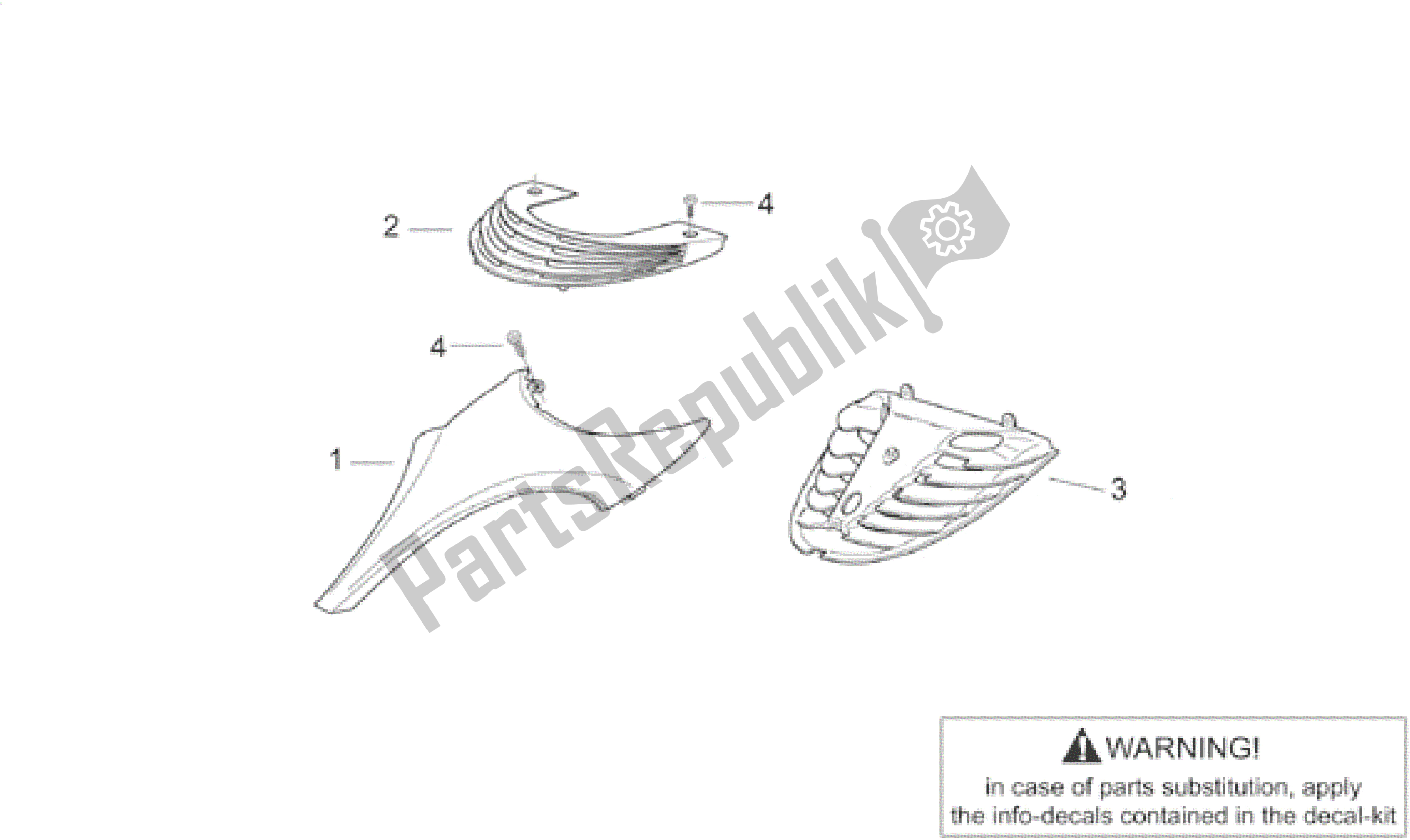 Alle Teile für das Vorderkörper Ii des Aprilia SR WWW 50 1997 - 1999