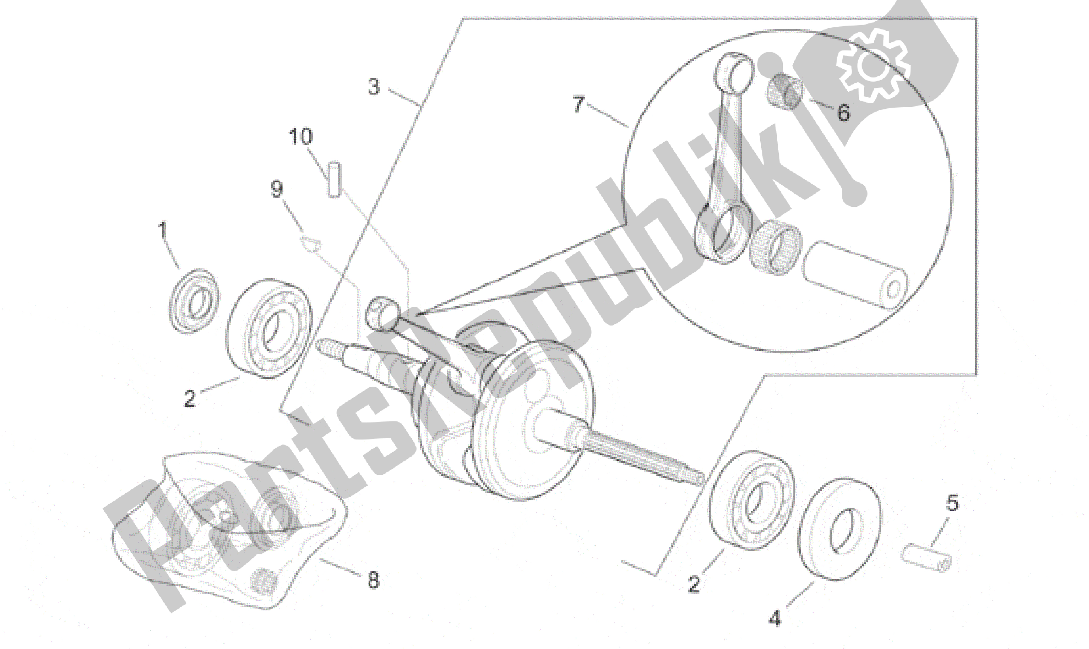 Tutte le parti per il Gruppo Biella del Aprilia Sonic 50 1998 - 2001