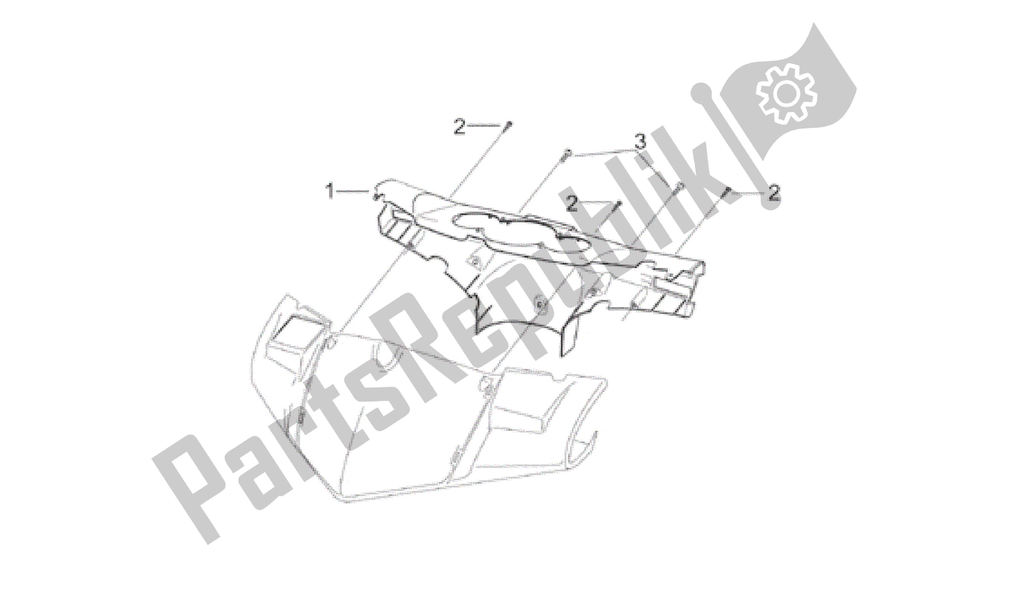 All parts for the Front Body Ii - Dashboard Holder of the Aprilia Sonic 50 1998 - 2001