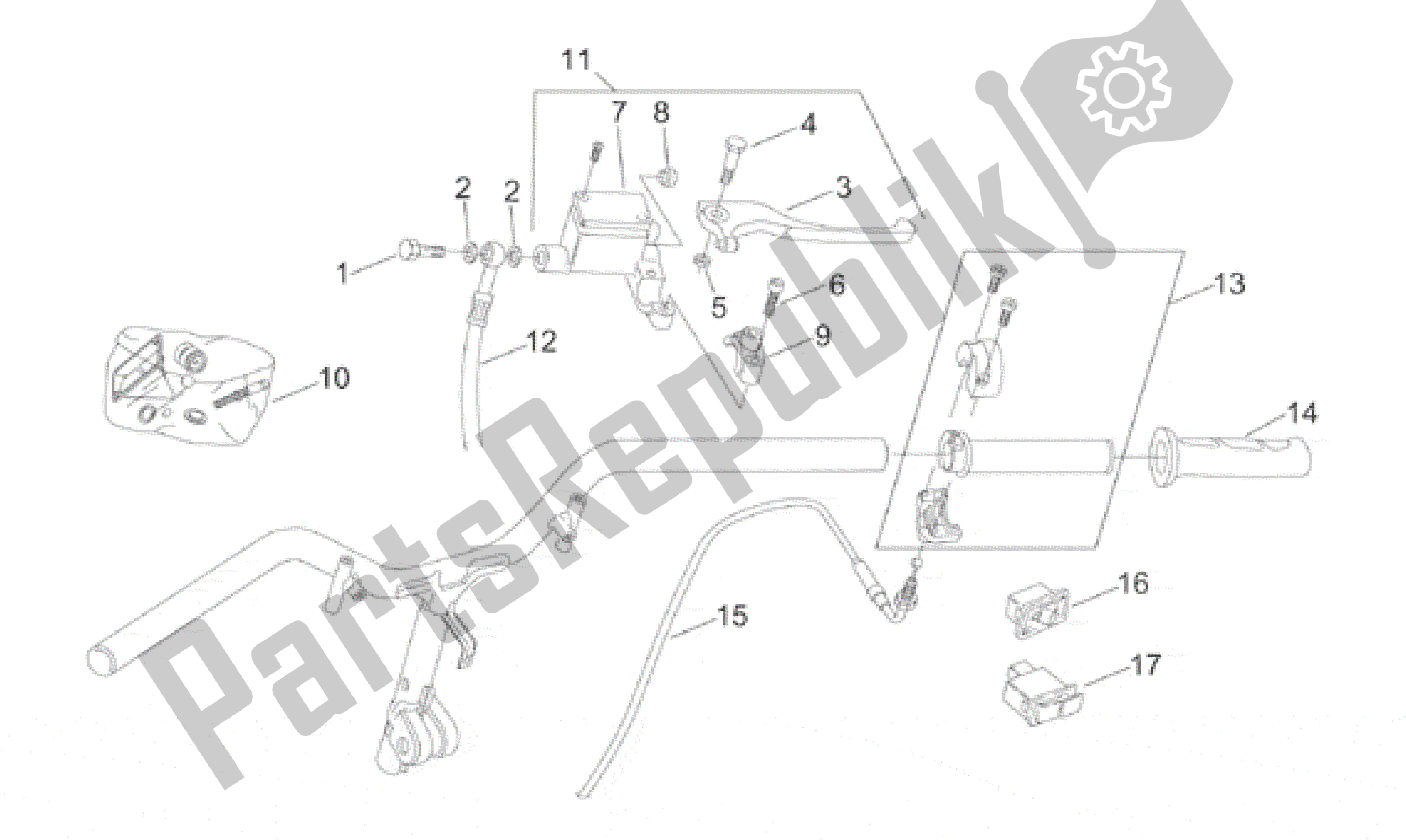 Alle onderdelen voor de Rh Controles van de Aprilia Sonic 50 1998 - 2001