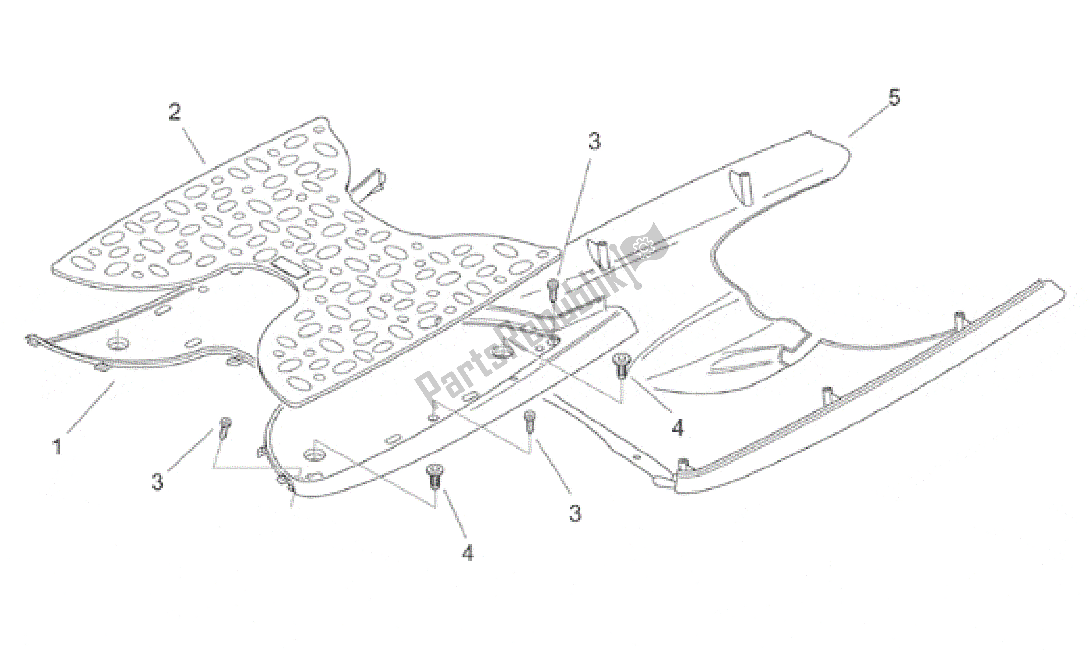 All parts for the Central Body Ii - Panel of the Aprilia Scarabeo 50 1999