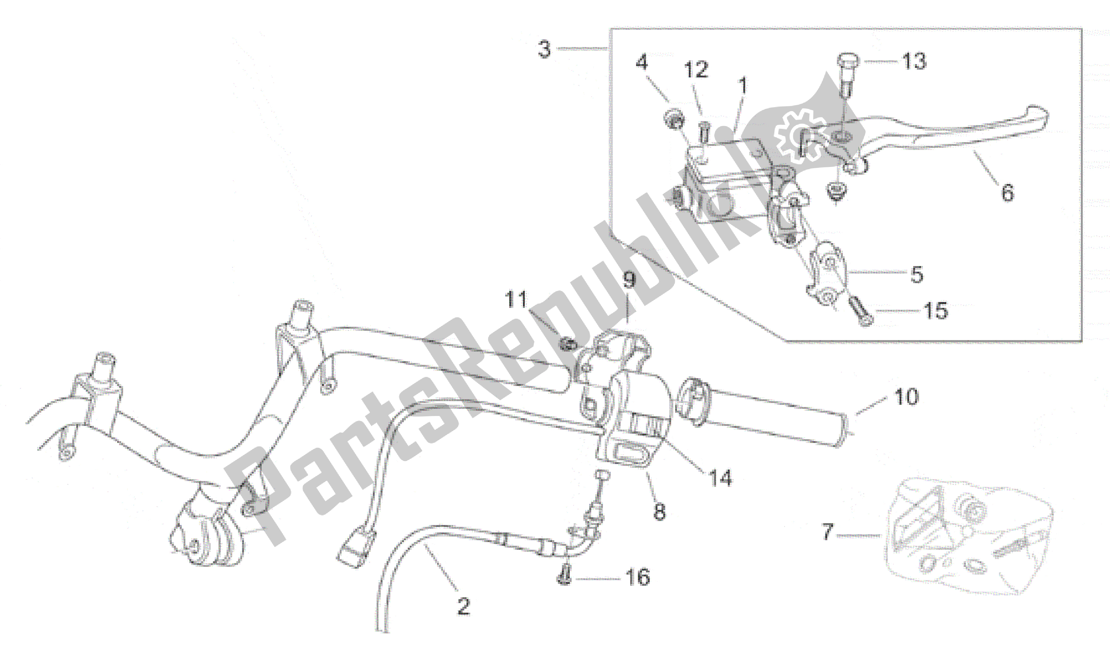 Todas las partes para Controles Rh de Aprilia Scarabeo 50 1999