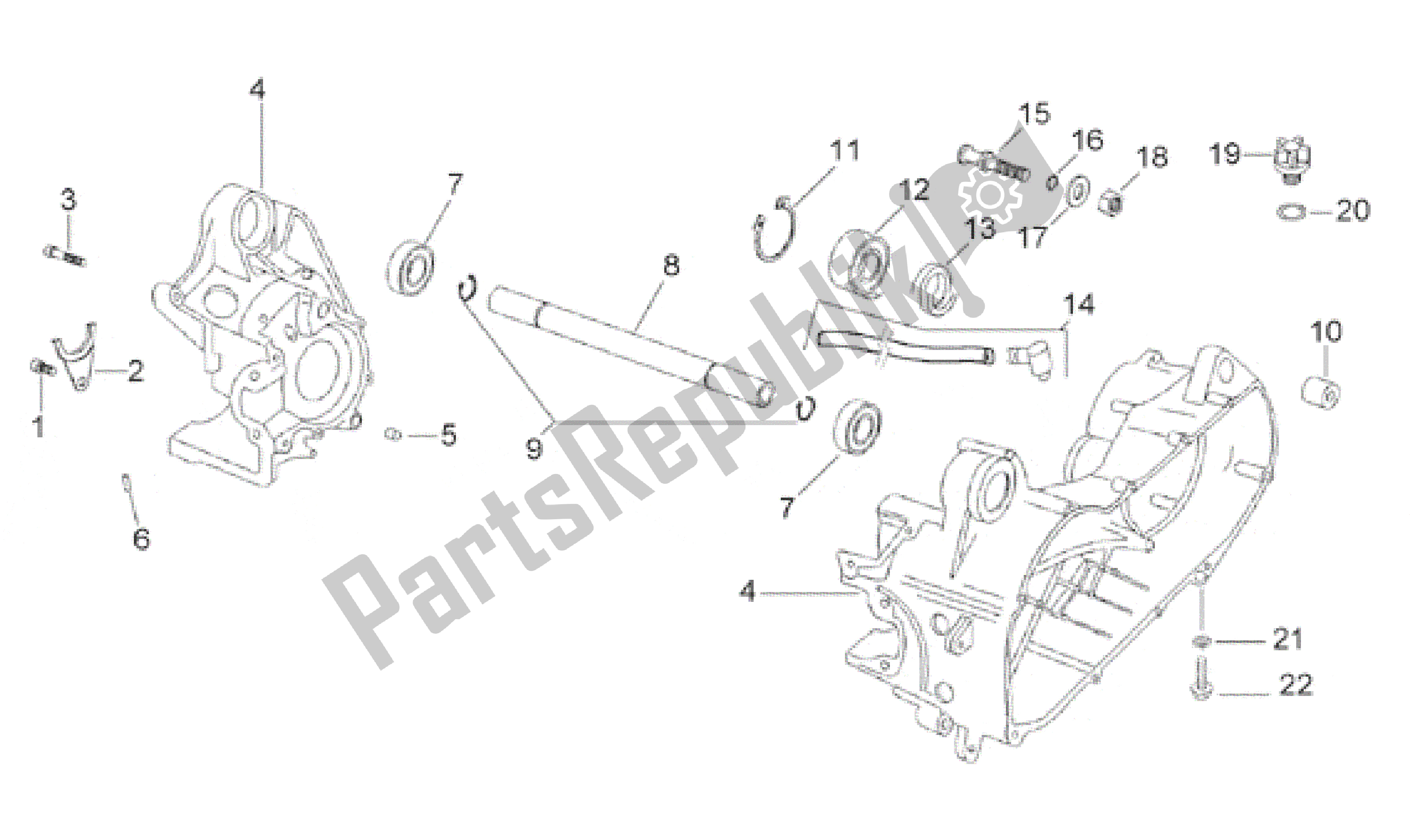 Todas las partes para Juego Central De Bielas de Aprilia Scarabeo 50 1999