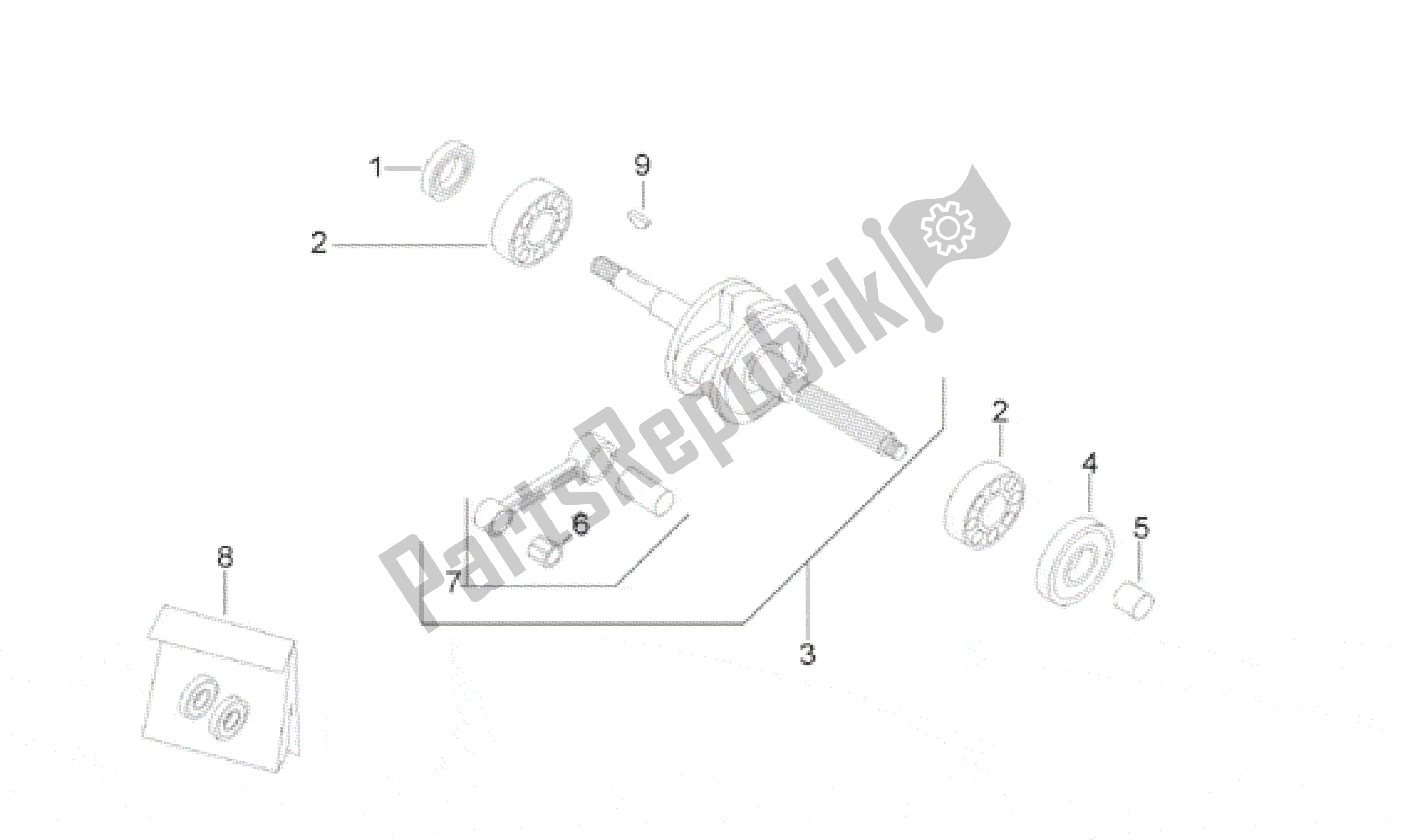 All parts for the Connecting Rod Group of the Aprilia Scarabeo 50 1999