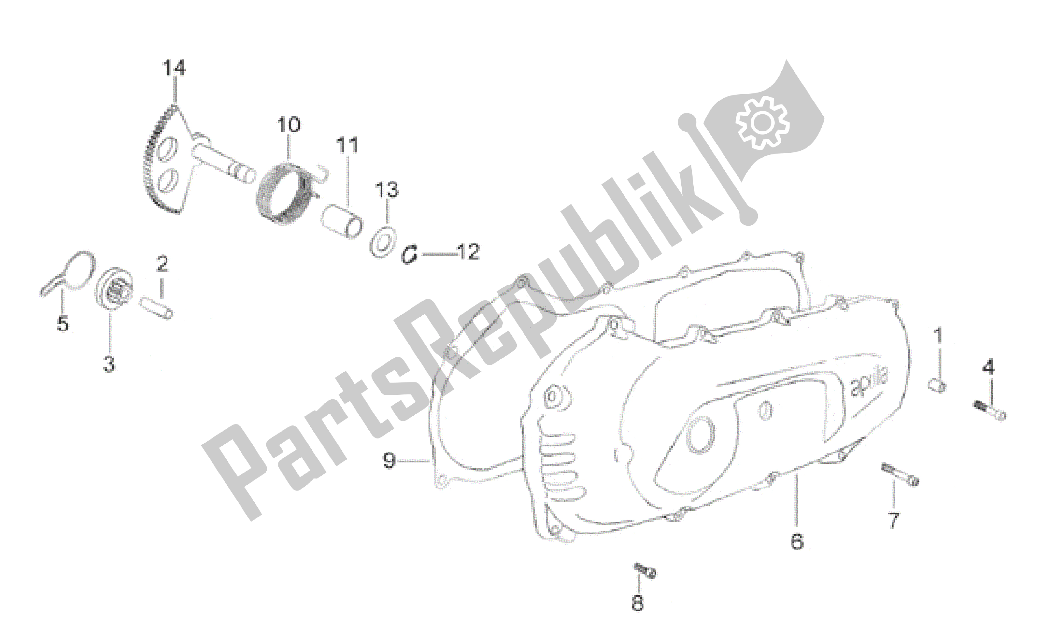 All parts for the Covers - Kick Starter of the Aprilia Scarabeo 50 1999