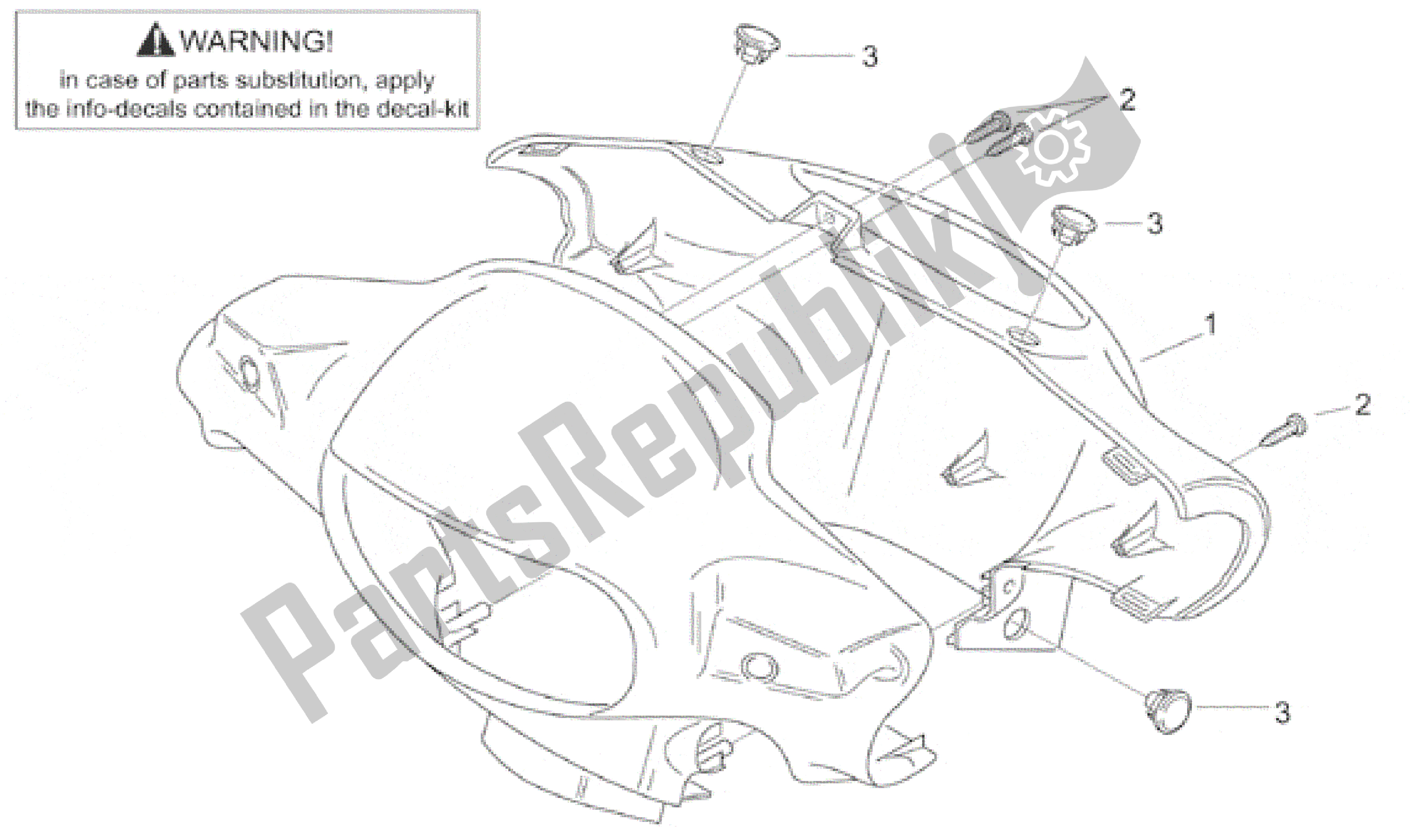 All parts for the Front Body Ii - Dashboard of the Aprilia Scarabeo 50 1999