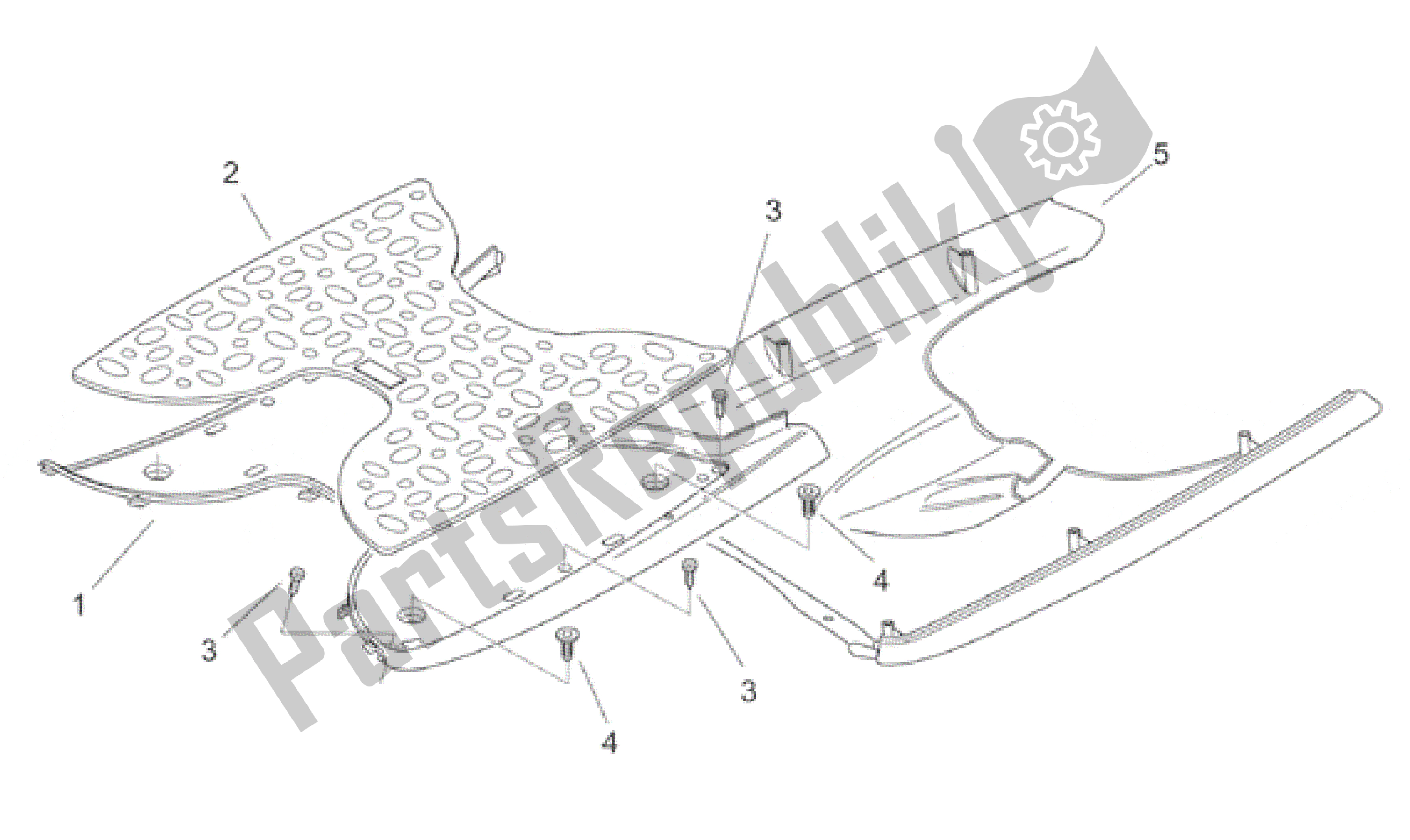All parts for the Central Body Ii - Panel of the Aprilia Scarabeo 50 2000 - 2005