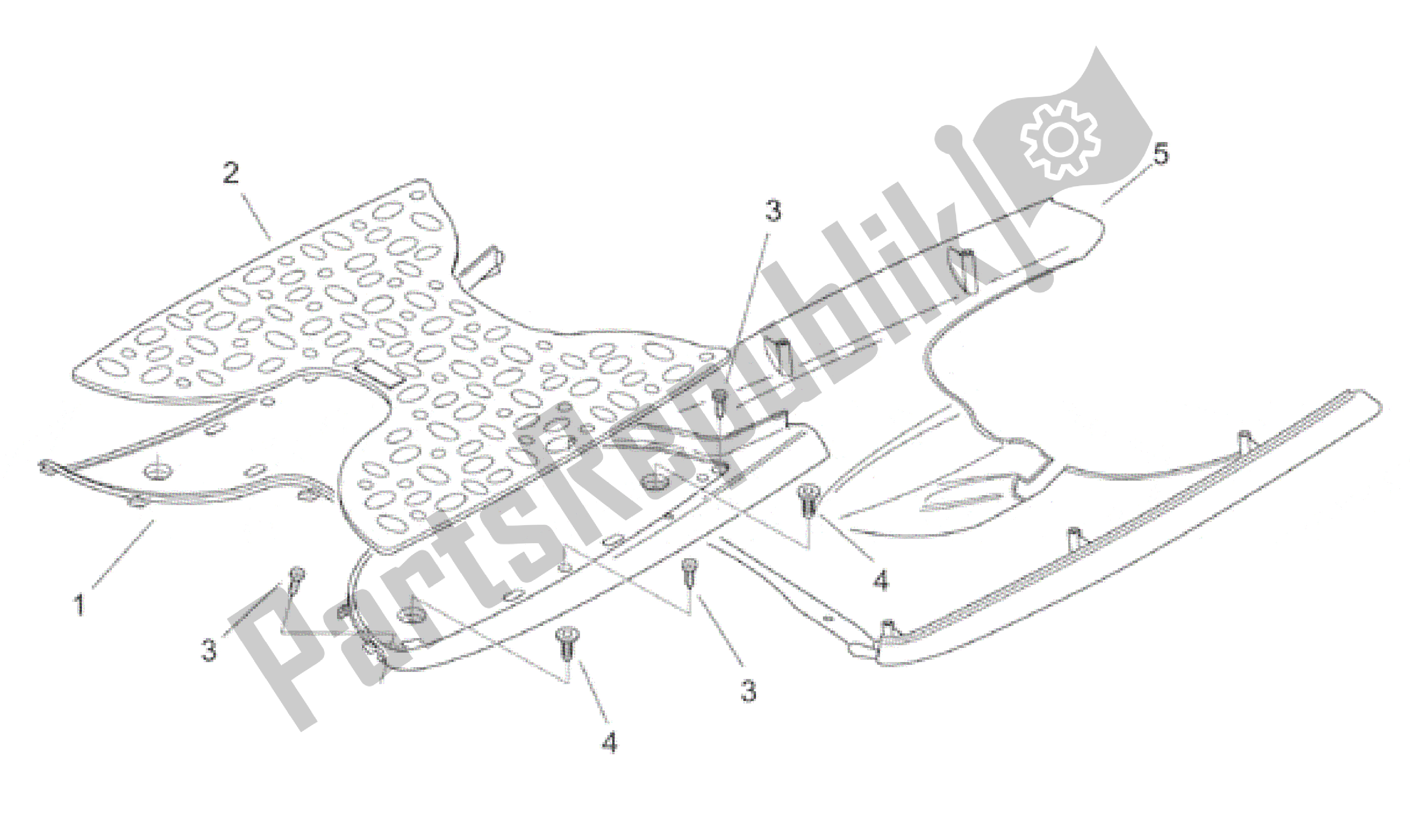 Todas las partes para Cuerpo Central Ii - Panel de Aprilia Scarabeo 50 2000 - 2005