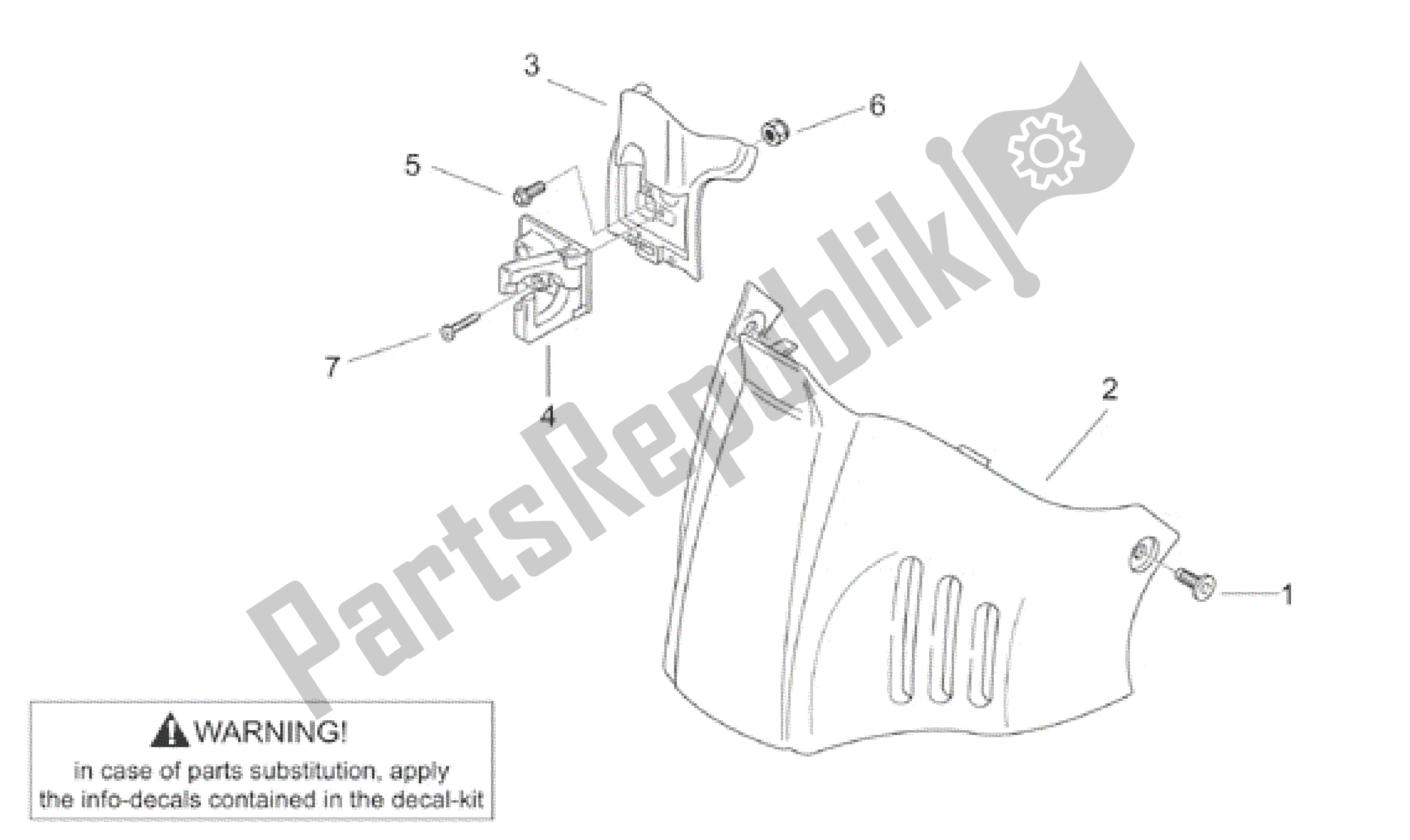 Todas las partes para Cuerpo Central Iii - F. Brd / Hng. C de Aprilia Scarabeo 50 2000 - 2005