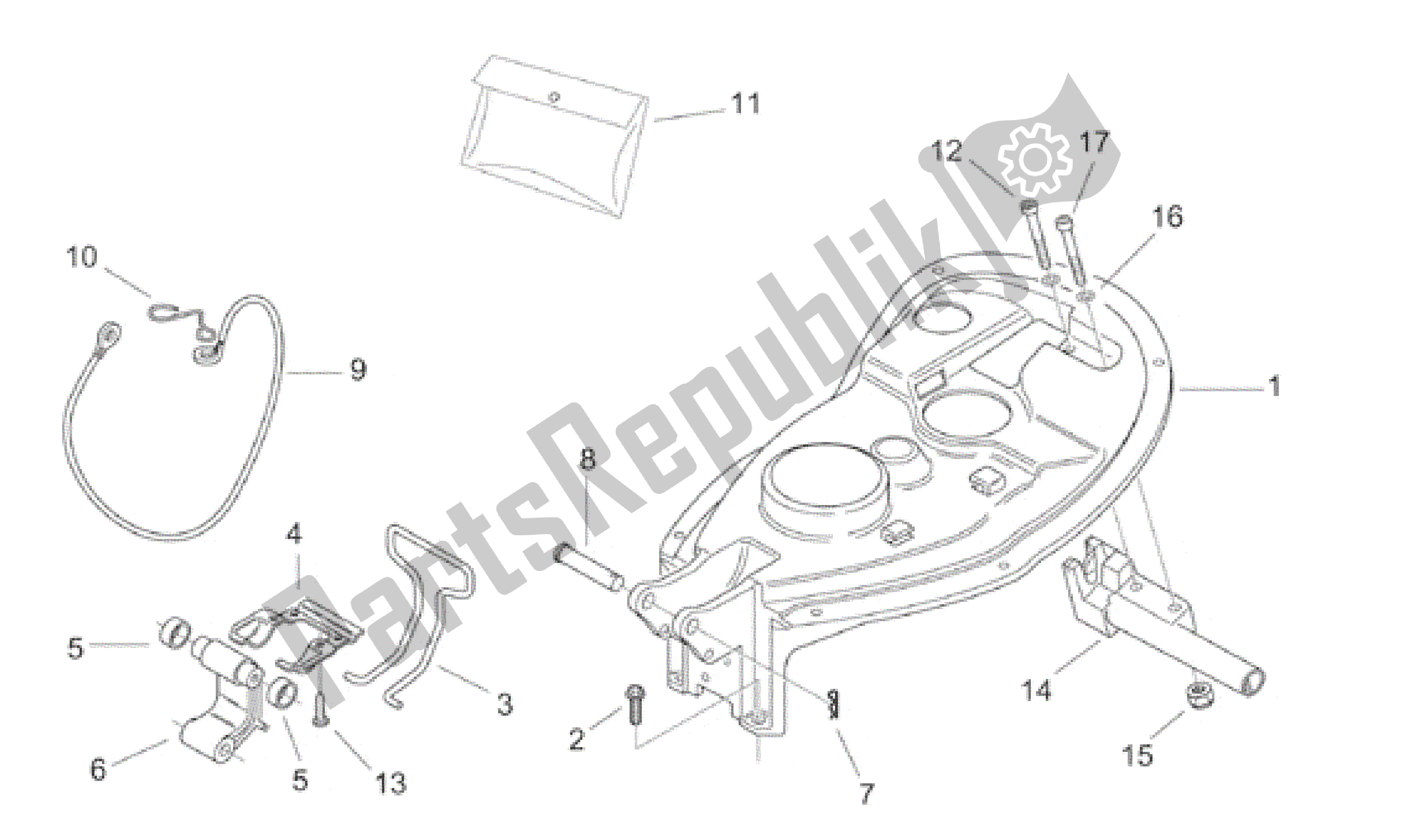 All parts for the Rear Body Ii - Seat.comp. Of the Aprilia Scarabeo 50 2000 - 2005