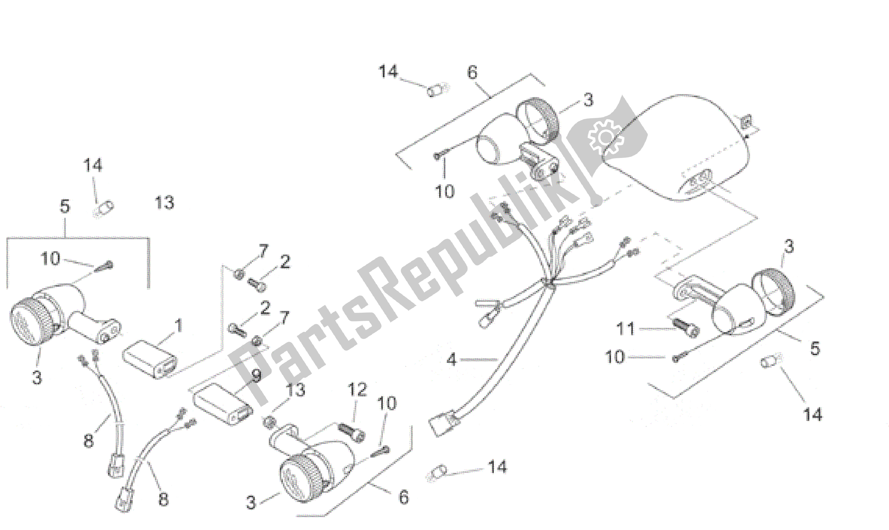 Alle Teile für das Blinker des Aprilia Scarabeo 50 2000 - 2005