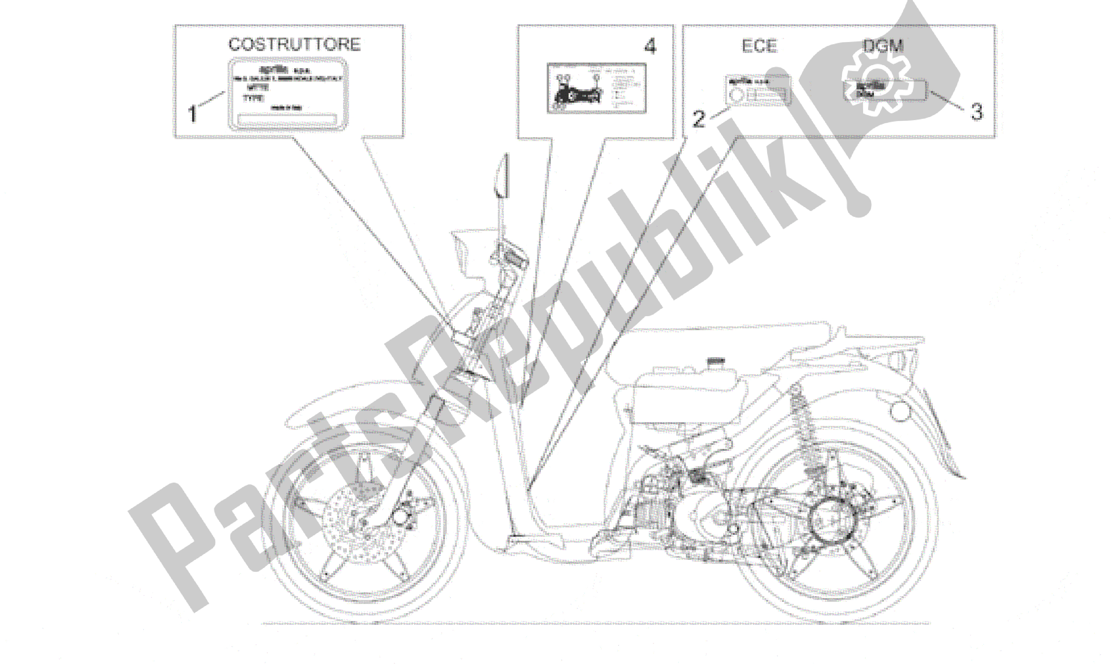 Alle Teile für das Plattensatz des Aprilia Scarabeo 50 2000 - 2005